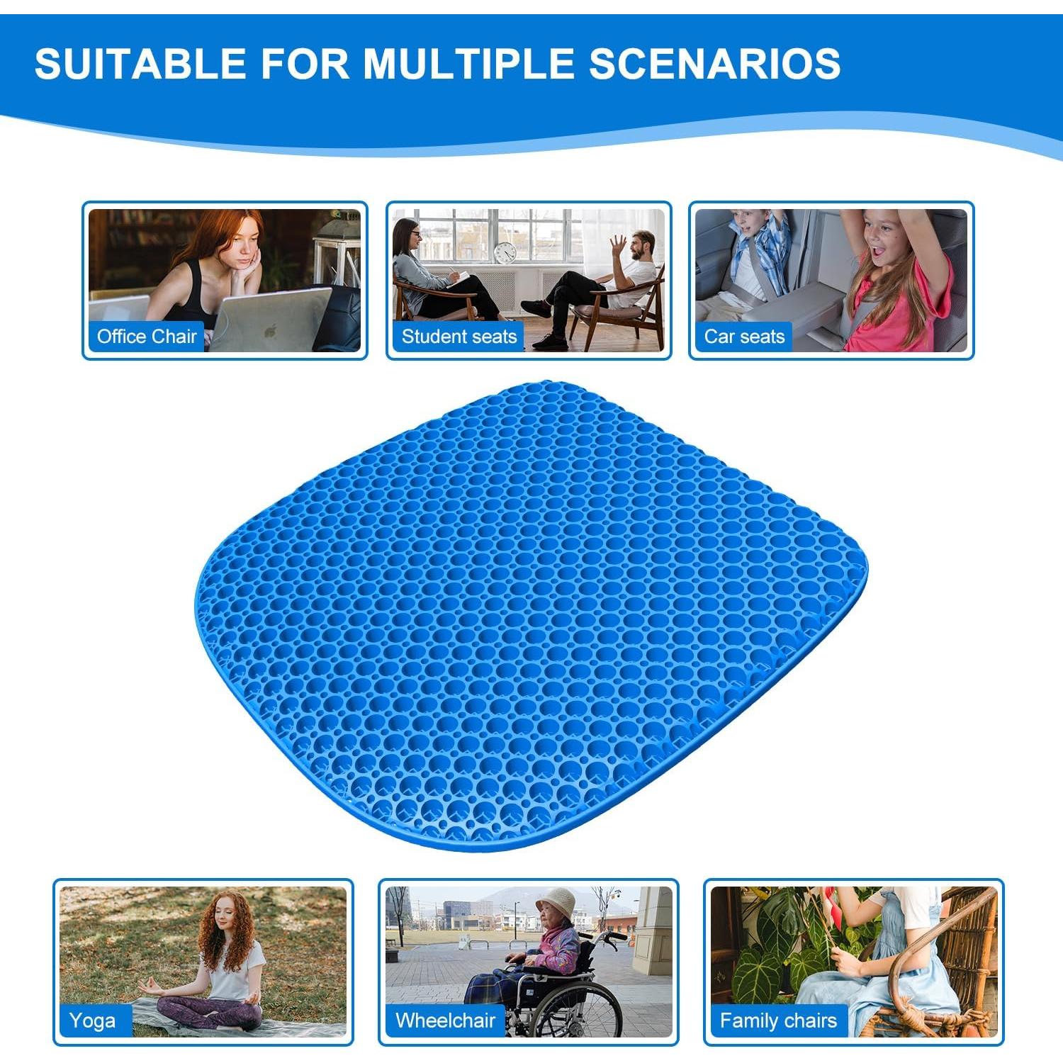 Cojín de Gel TONINT Grande Transpirable 43x38 cm Azul