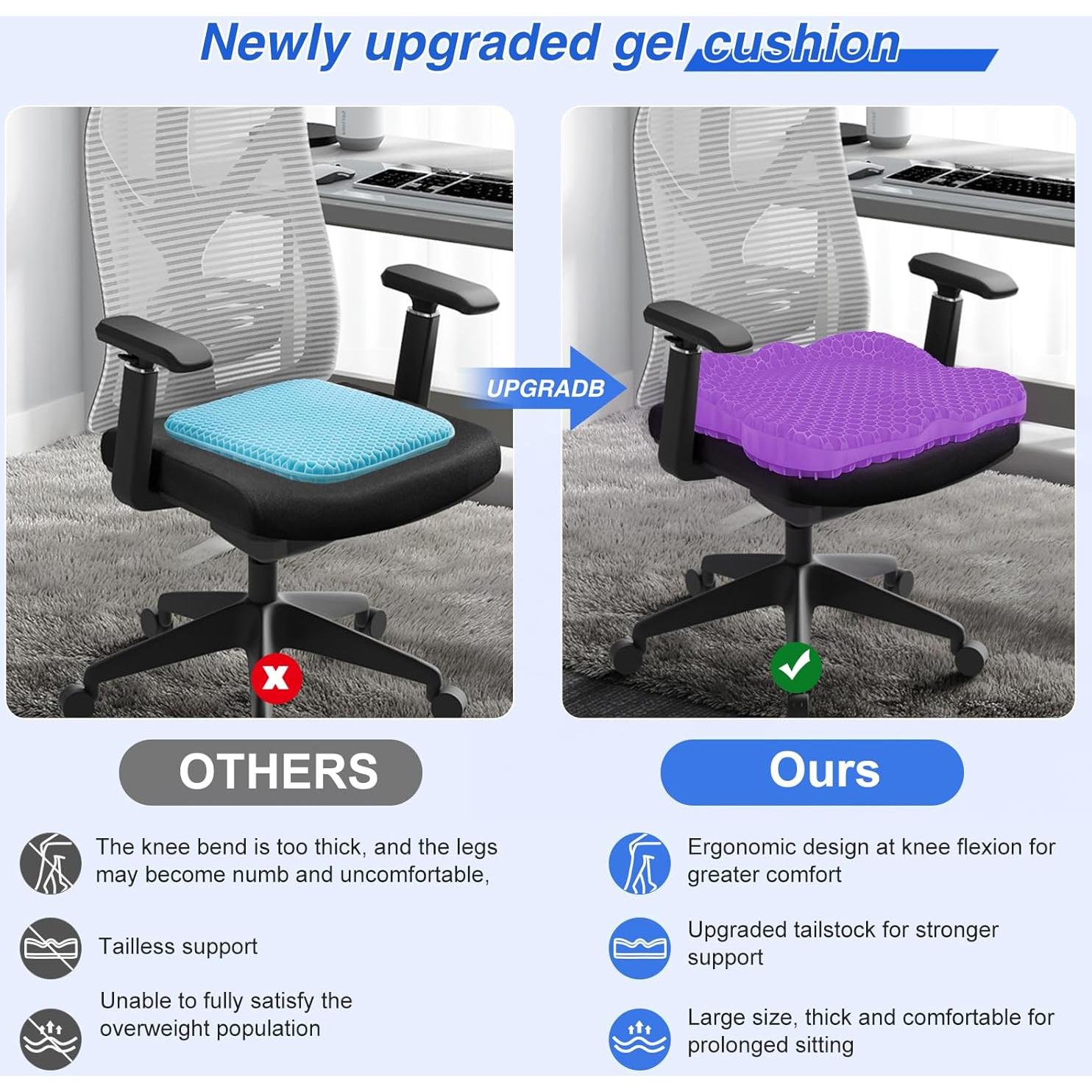 Cojín de Gel Airllantry XL 50x43cm para Alivio de Espalda