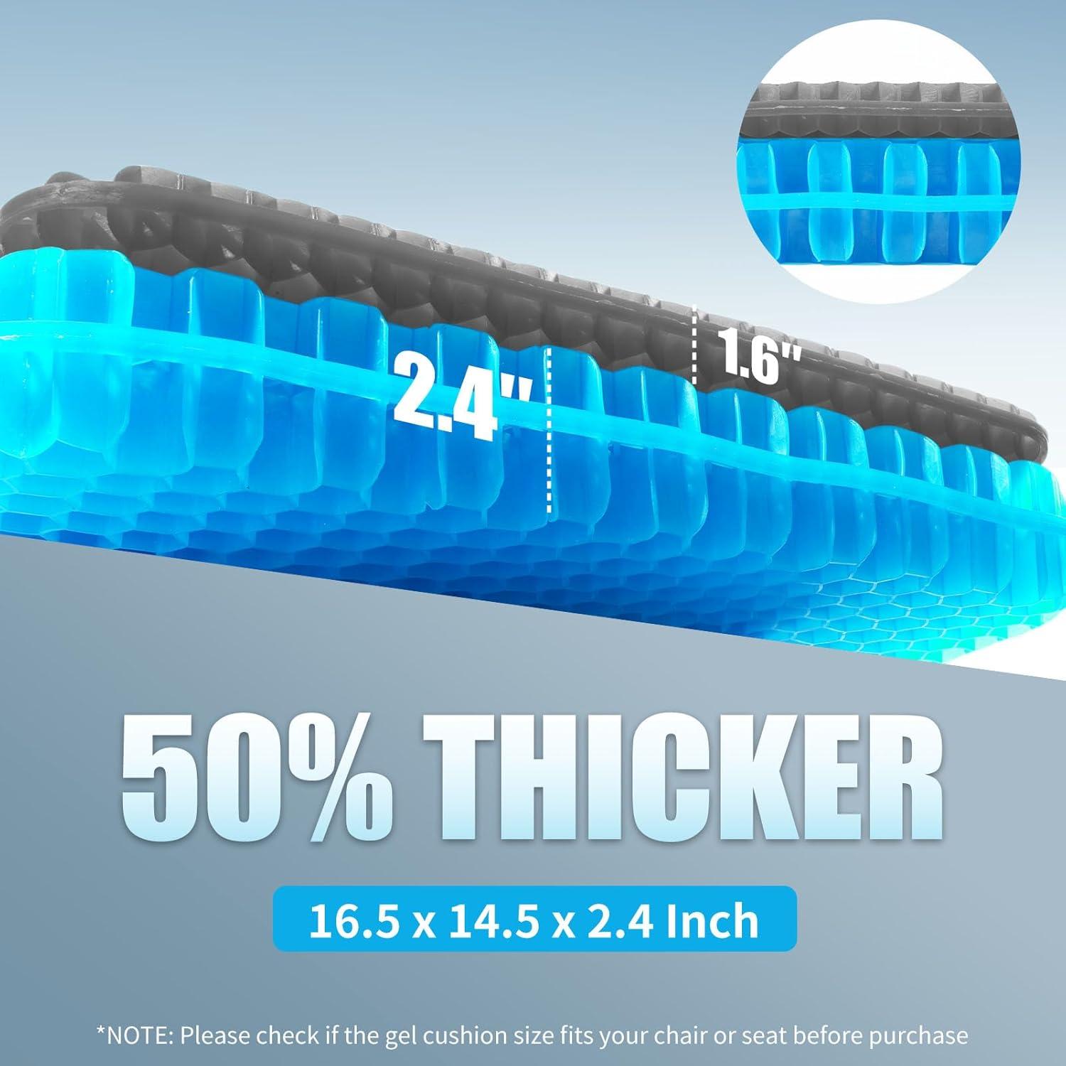 Cojín de Gel LYUANEC 41.91x36.83 cm Antideslizante Suave