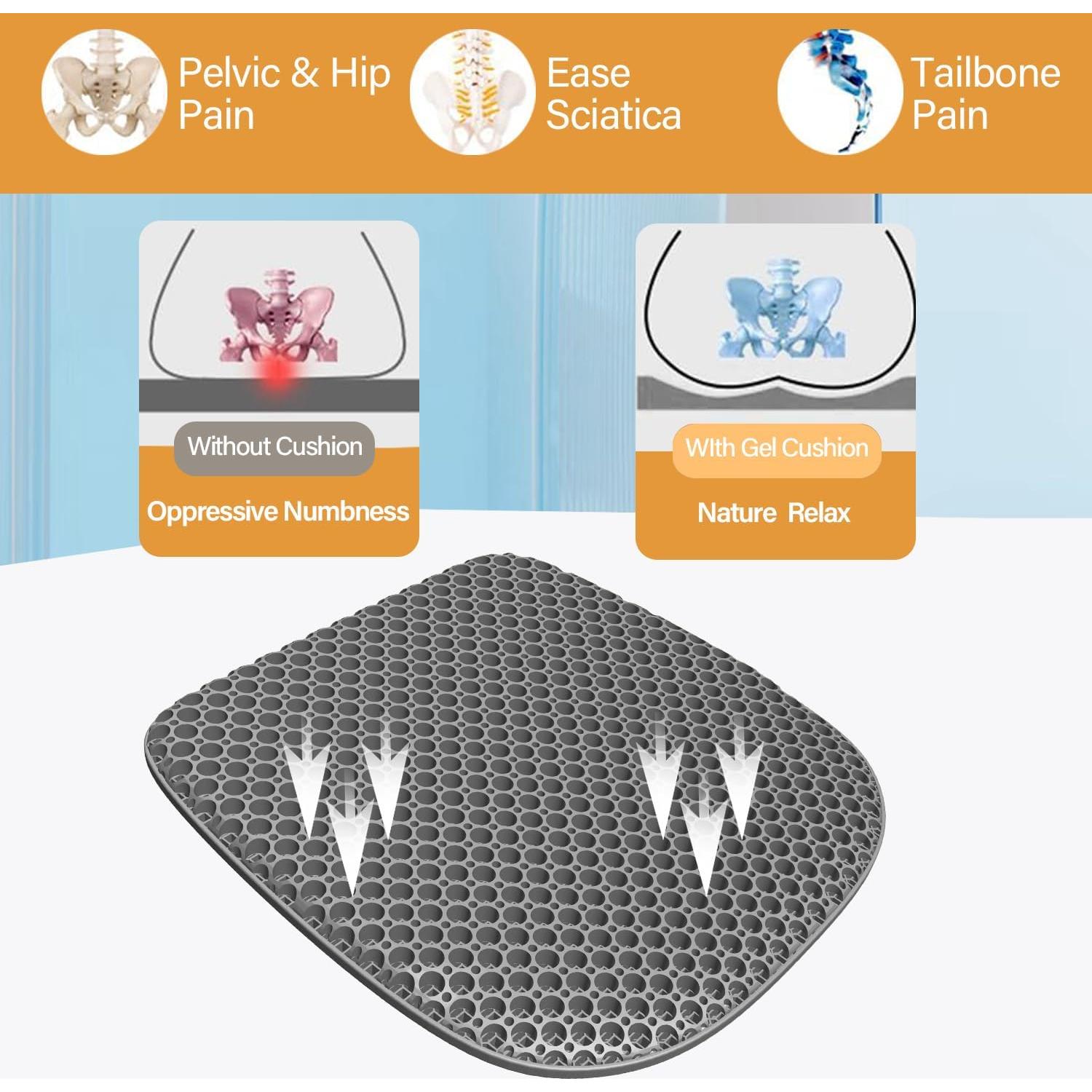 Cojín de Gel Grande EVEME para Silla de Escritorio 43x38cm