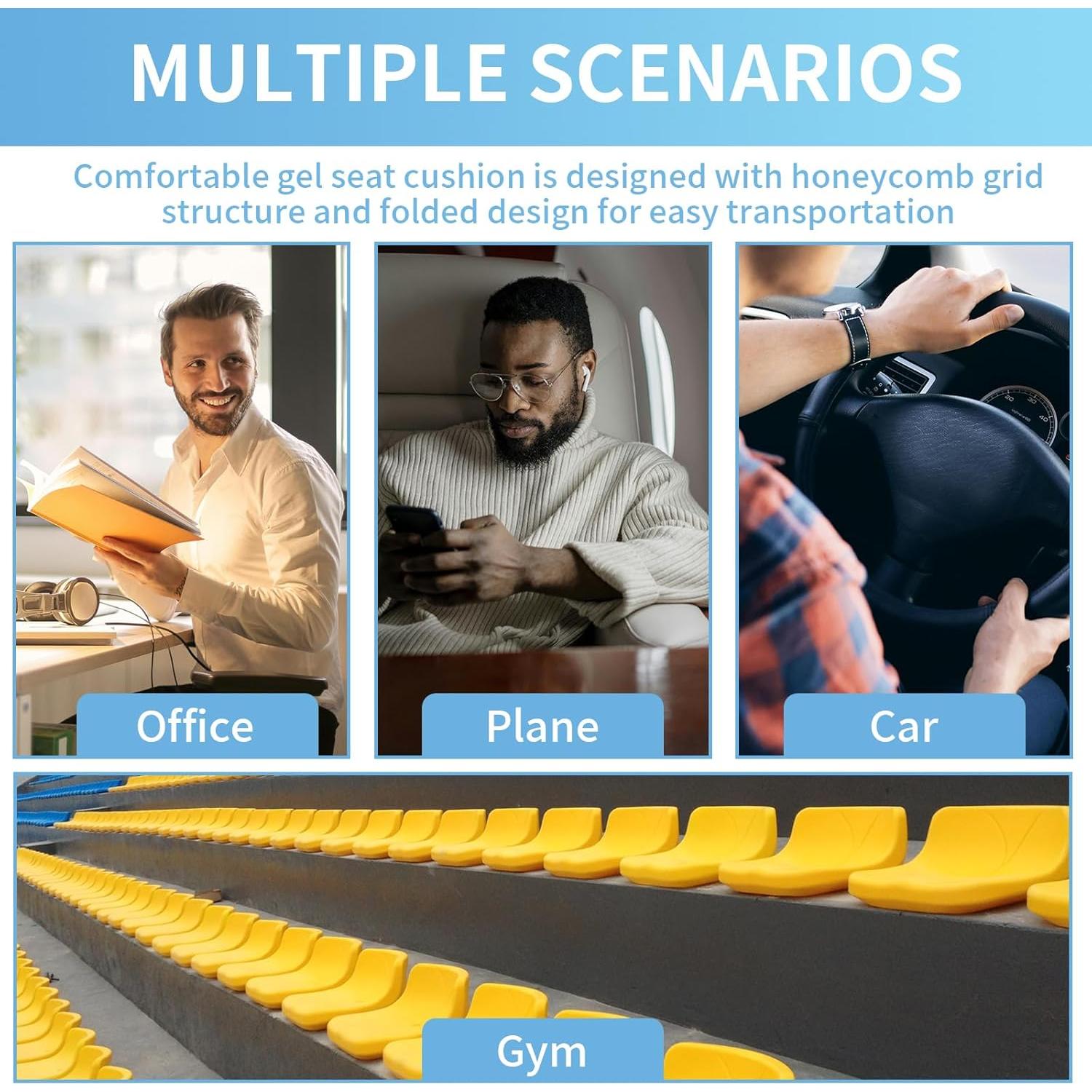 Cojín de Gel Portátil nvmw GZL-ZDPHT 40x27 cm Alivio Dolor