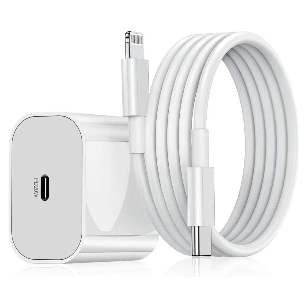 Cargador Rápido 20W USB-C para iPhone con Cable 1.8m