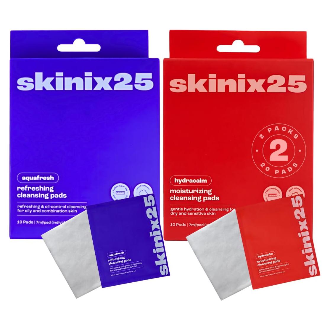 Almohadillas Limpiadoras Skinix25 - 20 Toallitas Hidratantes