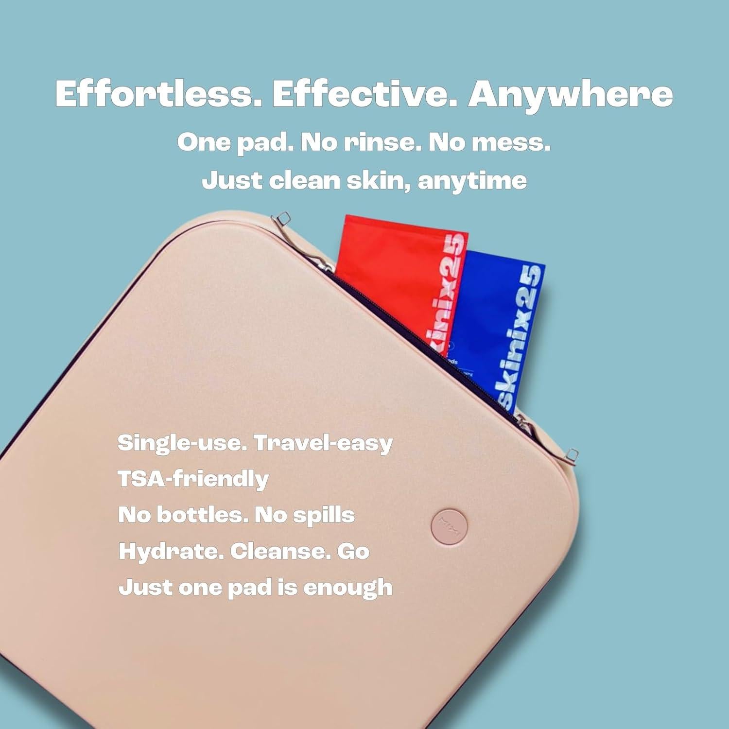 Almohadillas Limpiadoras Skinix25 - 20 Toallitas Hidratantes