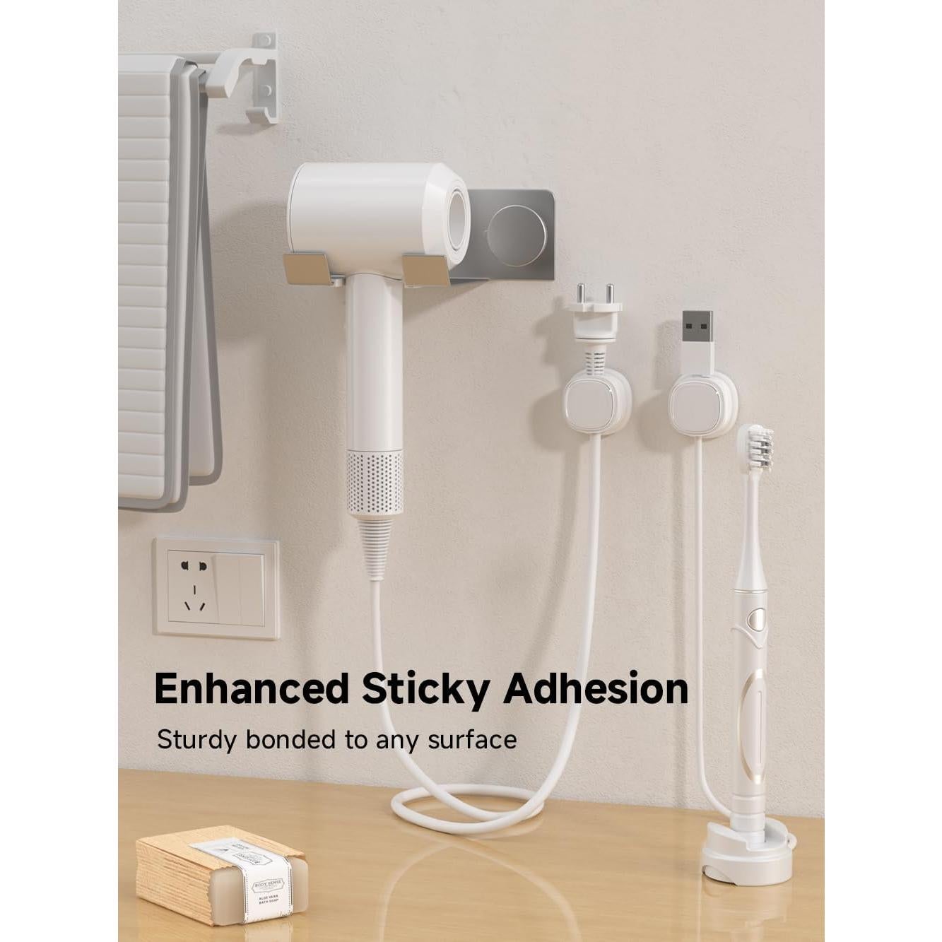 Organizador de Cables Funtin 9-Pack Blanco, Clips Adhesivos