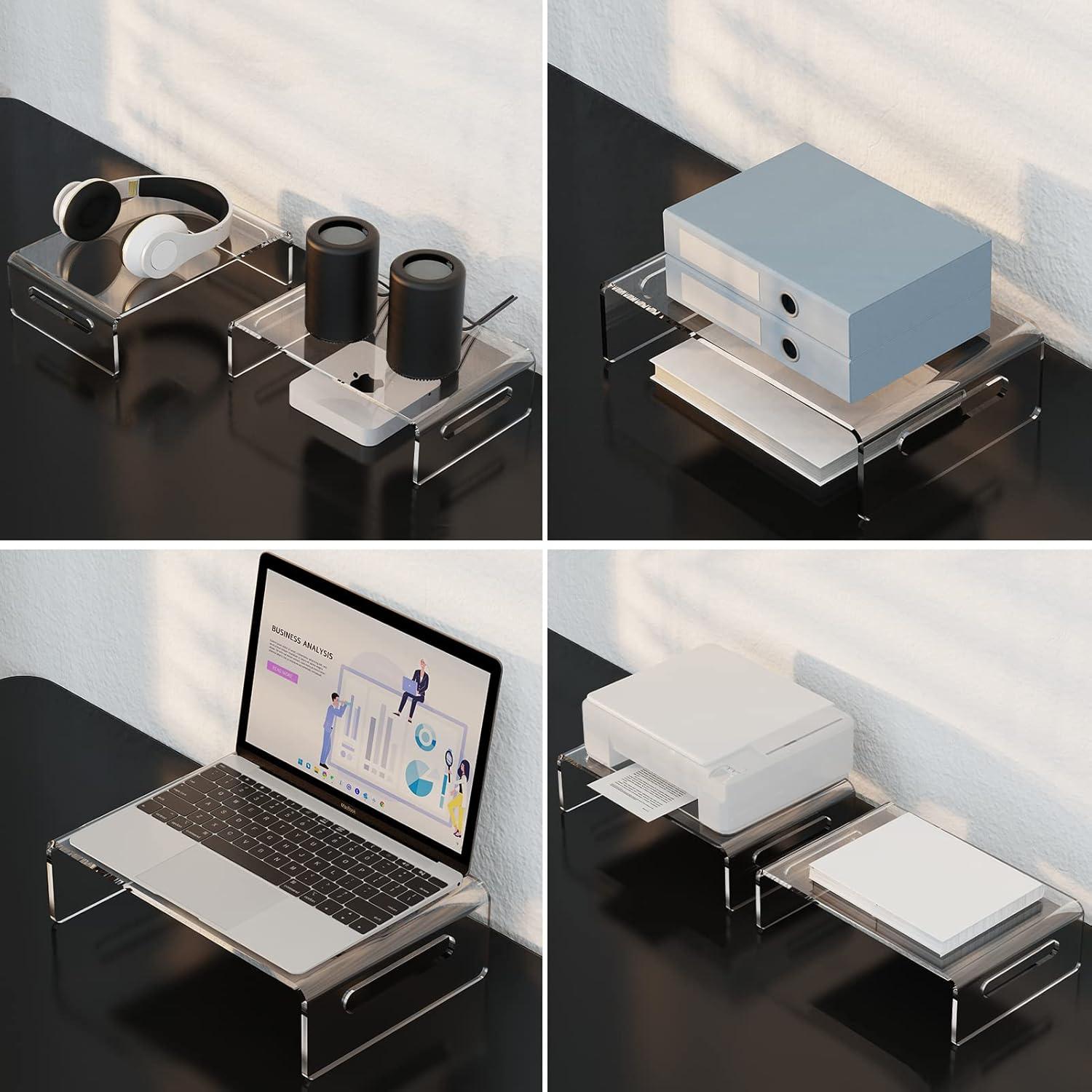 Soporte para Monitor Acrílico Zimilar - Elevador Ergonómico 20 kg
