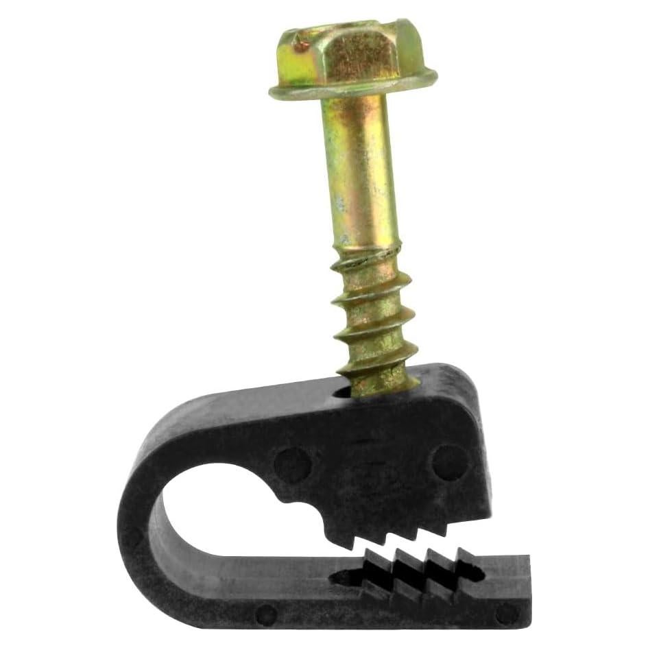 Clips de Tornillo para Cable Flexible Skywalker - 100 Piezas Negro