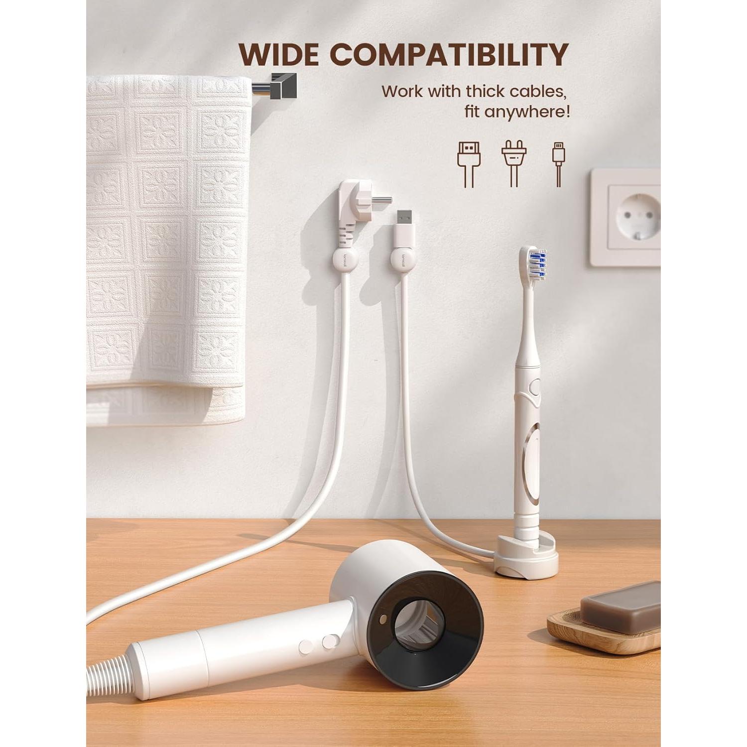 6 Pack Organizador de Cables Lamicall Clips Rotativos 360°