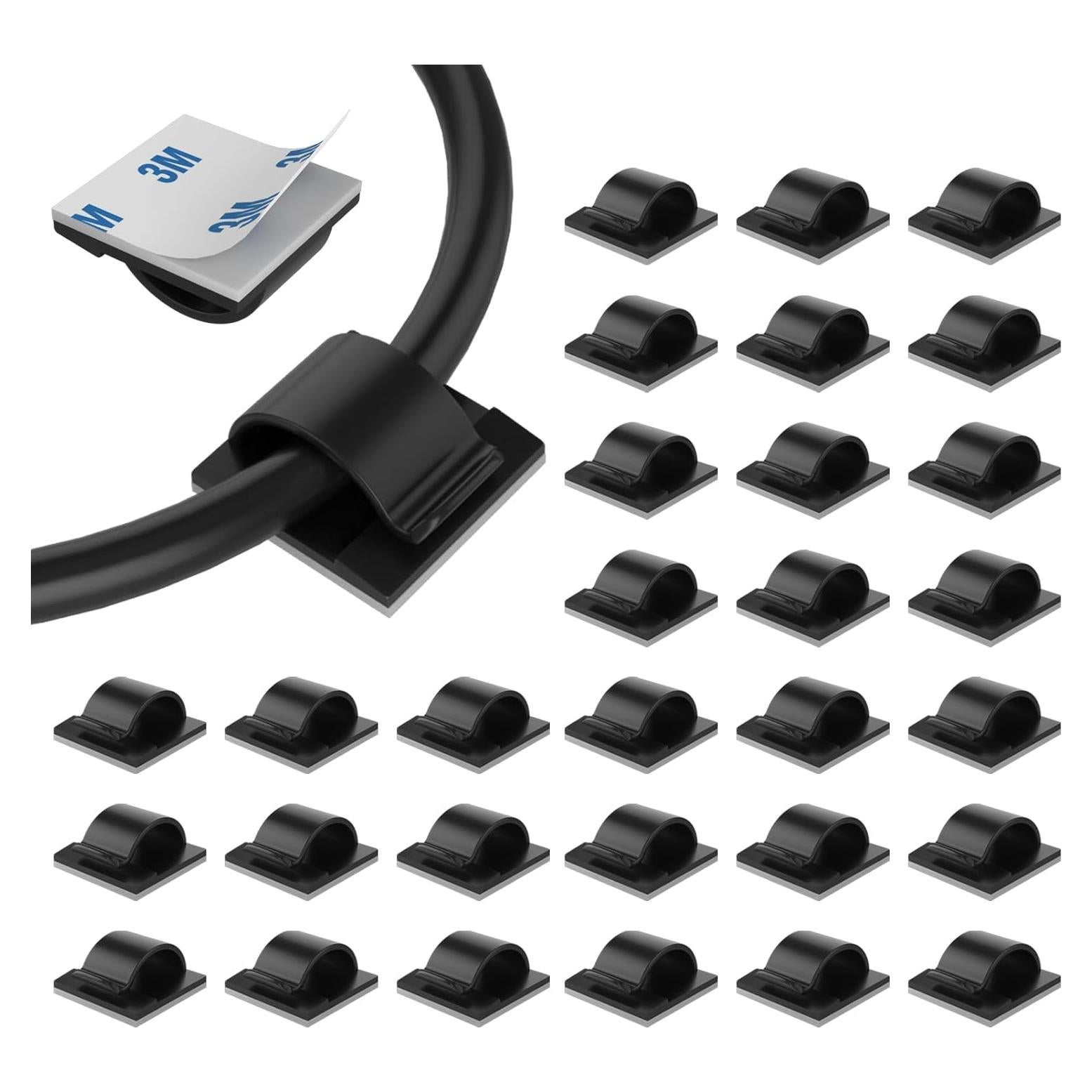 30 Clips Adhesivos para Cables LinkDocs - Organización Eficaz