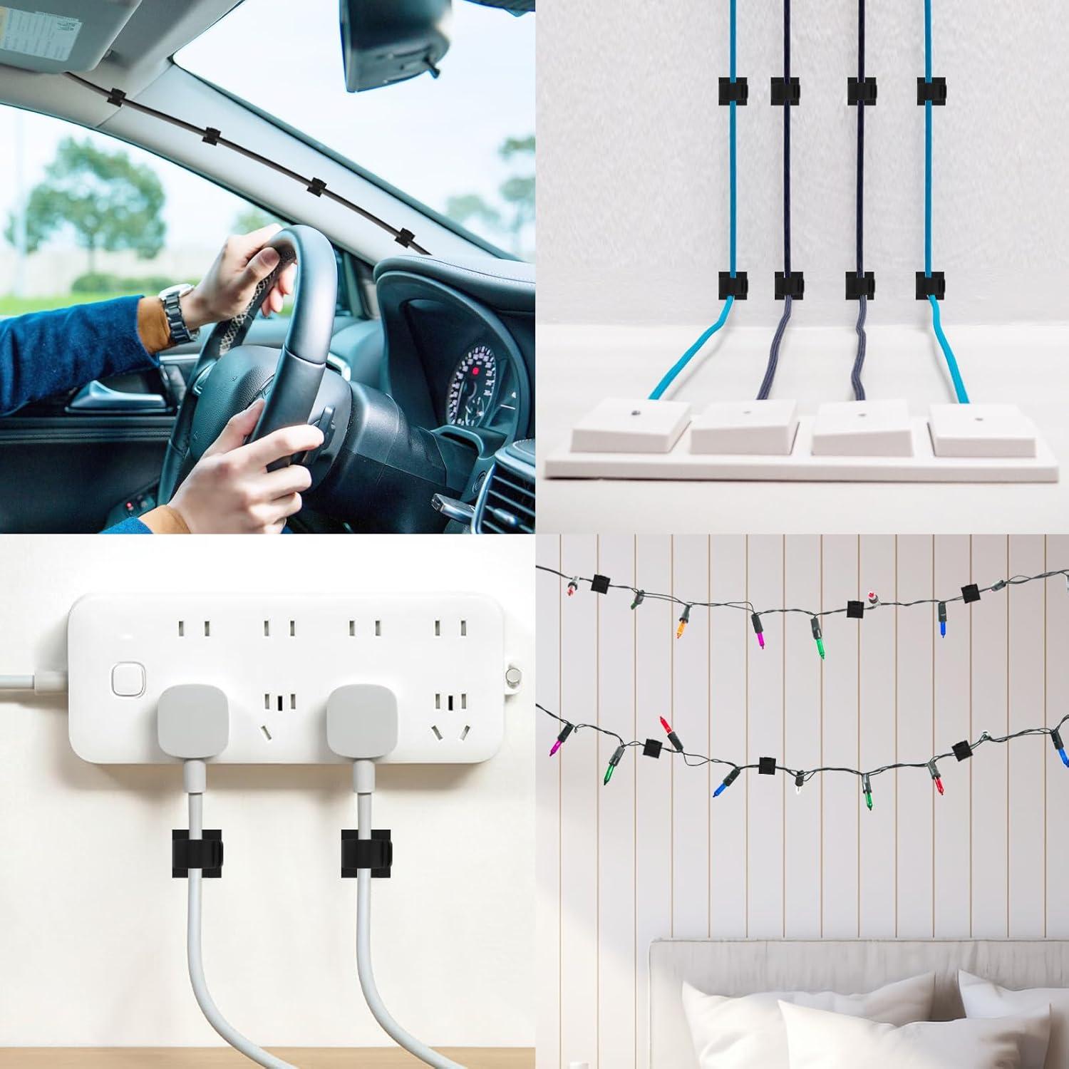 30 Clips Adhesivos para Cables LinkDocs - Organización Eficaz