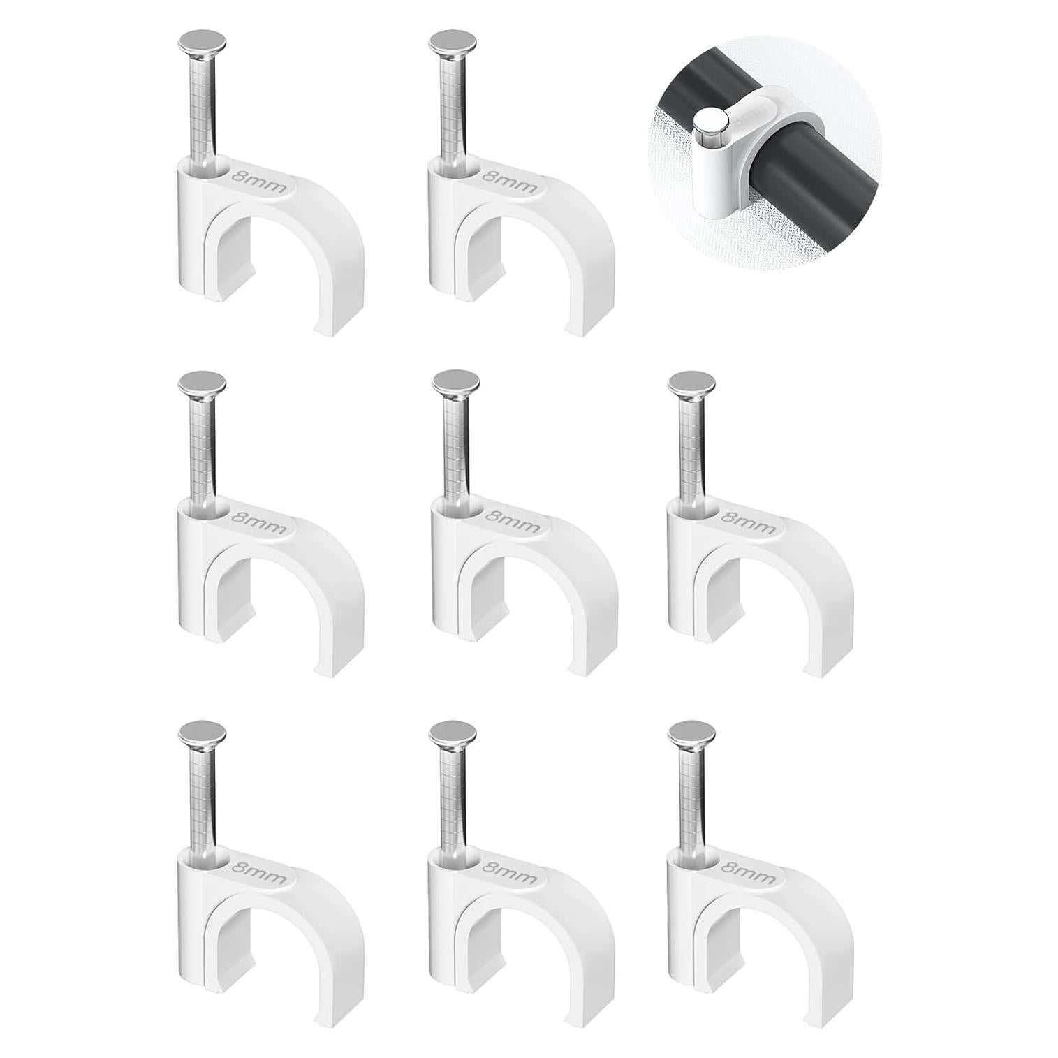Clips para Cables Jadaol 100Pcs 8mm para Ethernet y TV