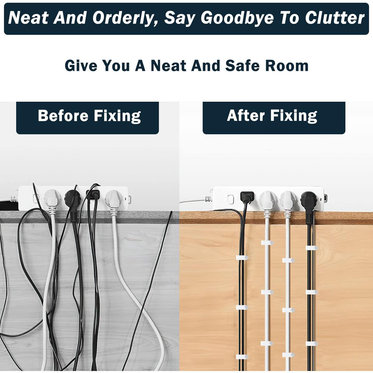 Clips de Cable de Clavo Easytle 100 Pcs 8mm para Ethernet y Coaxial