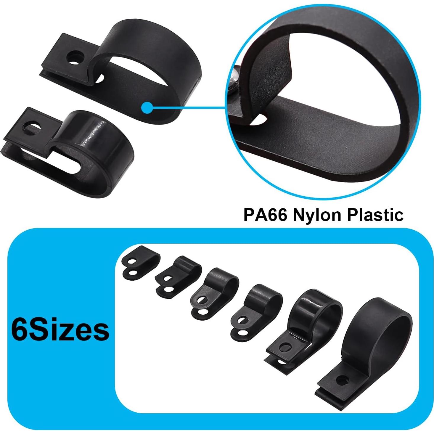 Kit de Abrazaderas de Cable Nylon Plástico TWTADE 306PCS