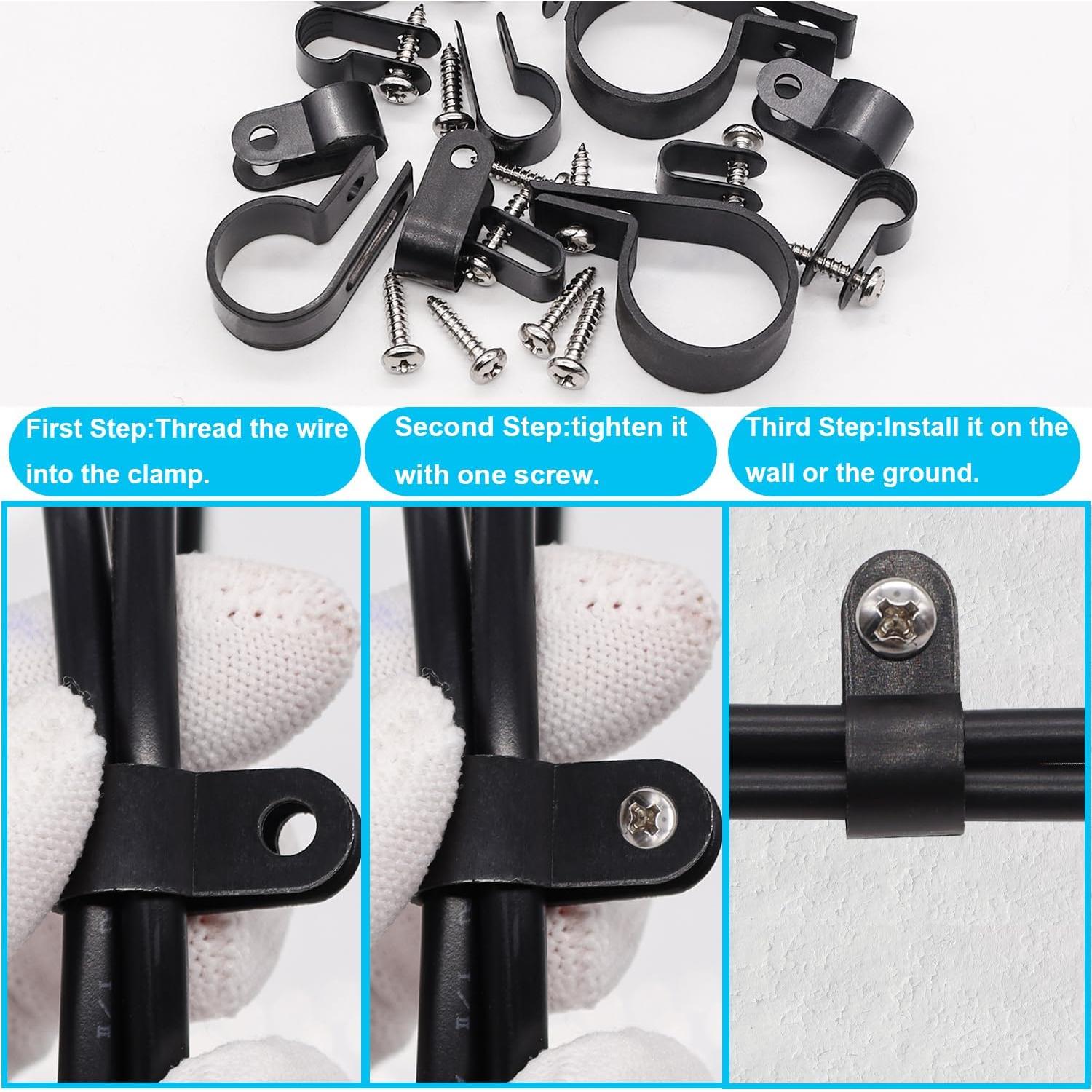 Kit de Abrazaderas de Cable Nylon Plástico TWTADE 306PCS