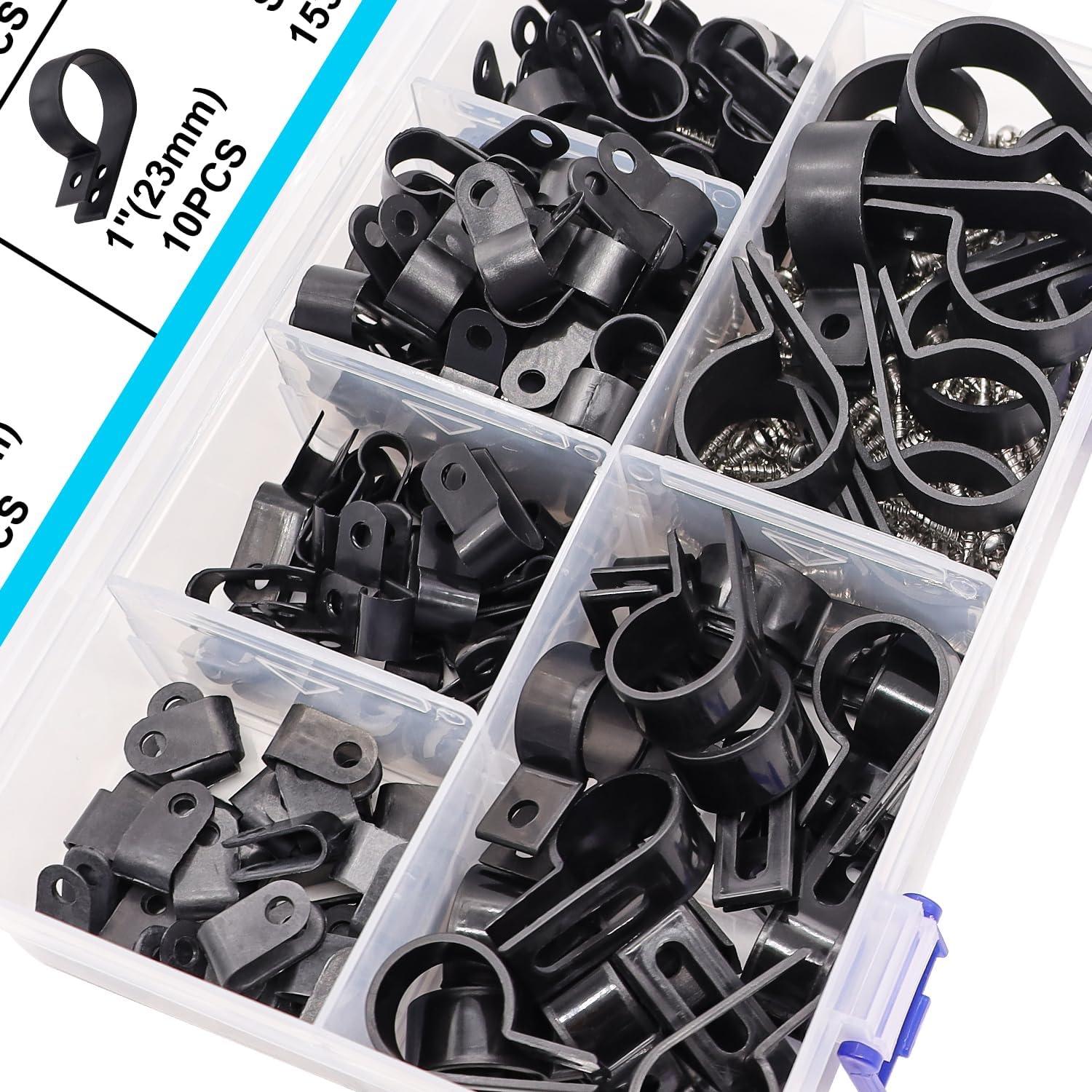 Kit de Abrazaderas de Cable Nylon Plástico TWTADE 306PCS