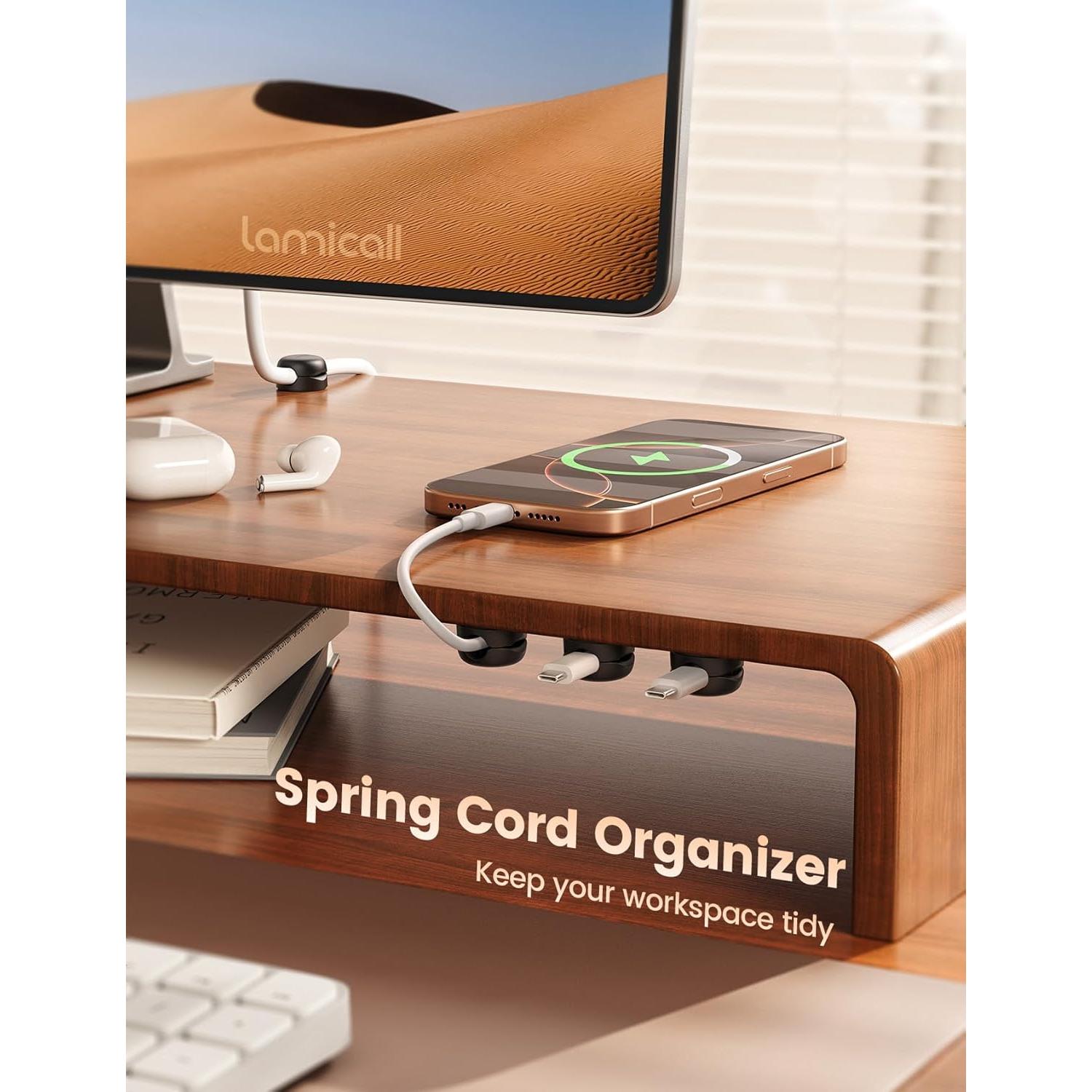 Organizador de Cables Lamicall 6Pack Clips Adhesivos 2.5-8mm