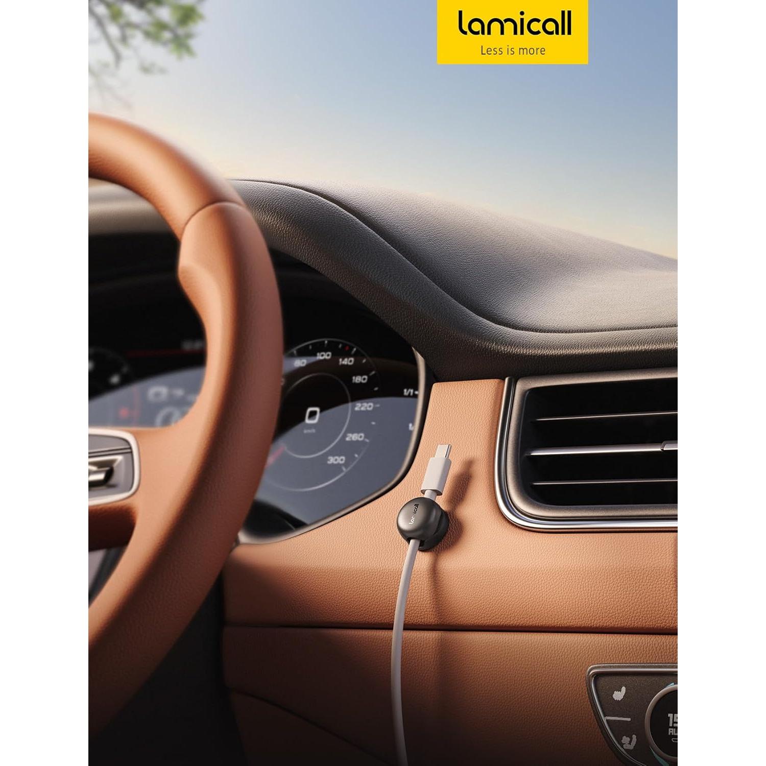 Organizador de Cables Lamicall 6Pack Clips Adhesivos 2.5-8mm