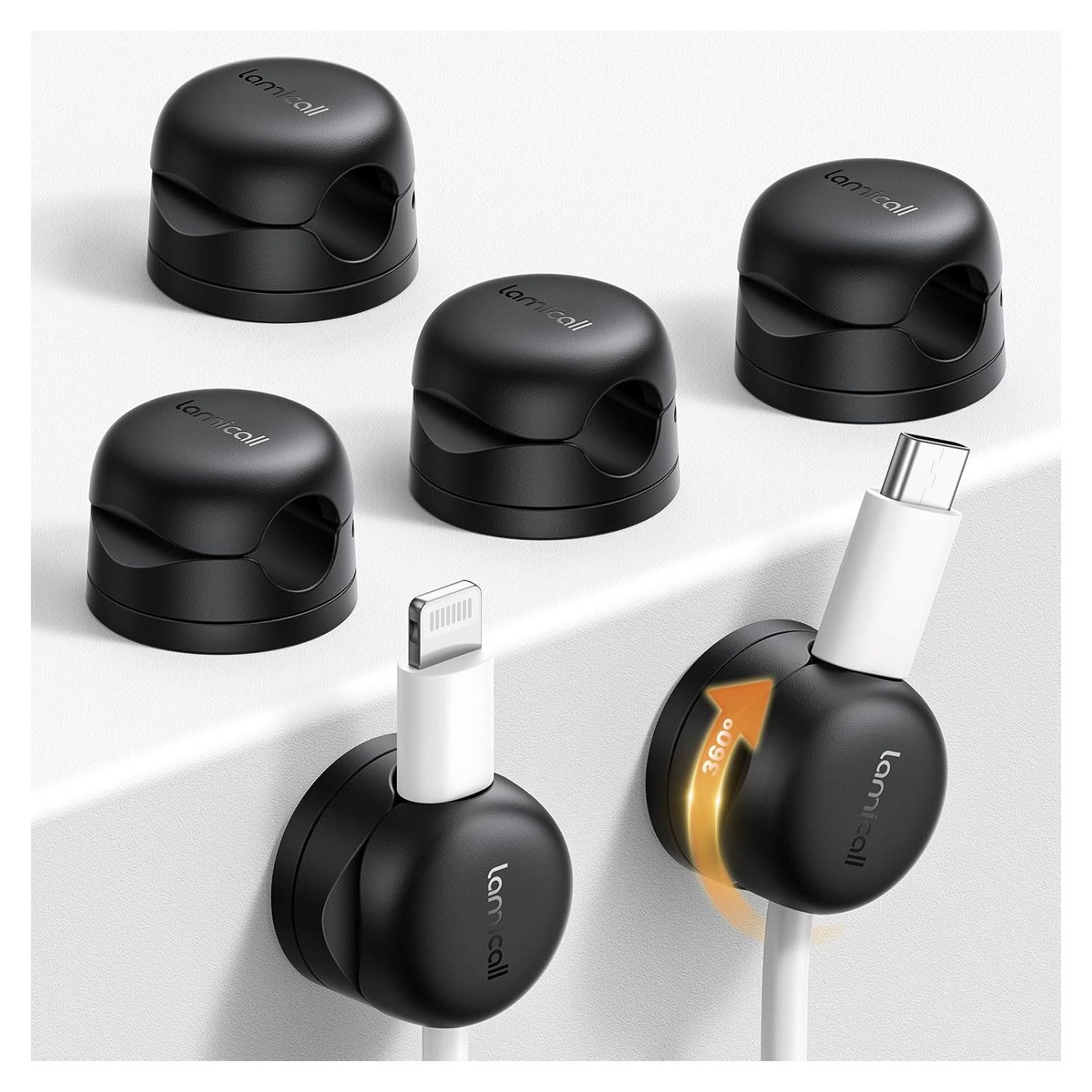 6 Pack Organizador de Cables Rotatable Lamicall 8mm