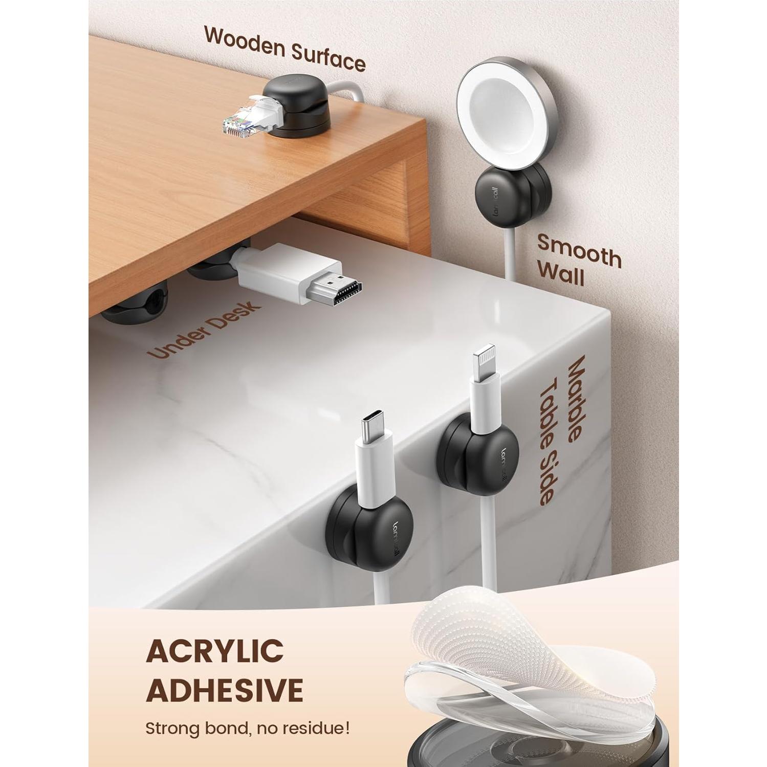 6 Pack Organizador de Cables Rotatable Lamicall 8mm