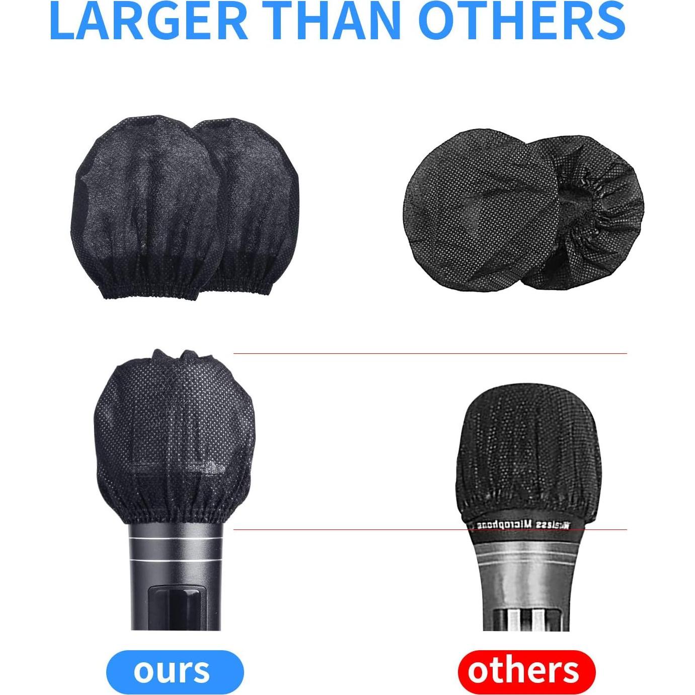 240 Fundas Desechables para Micrófono LASMEX - Negras