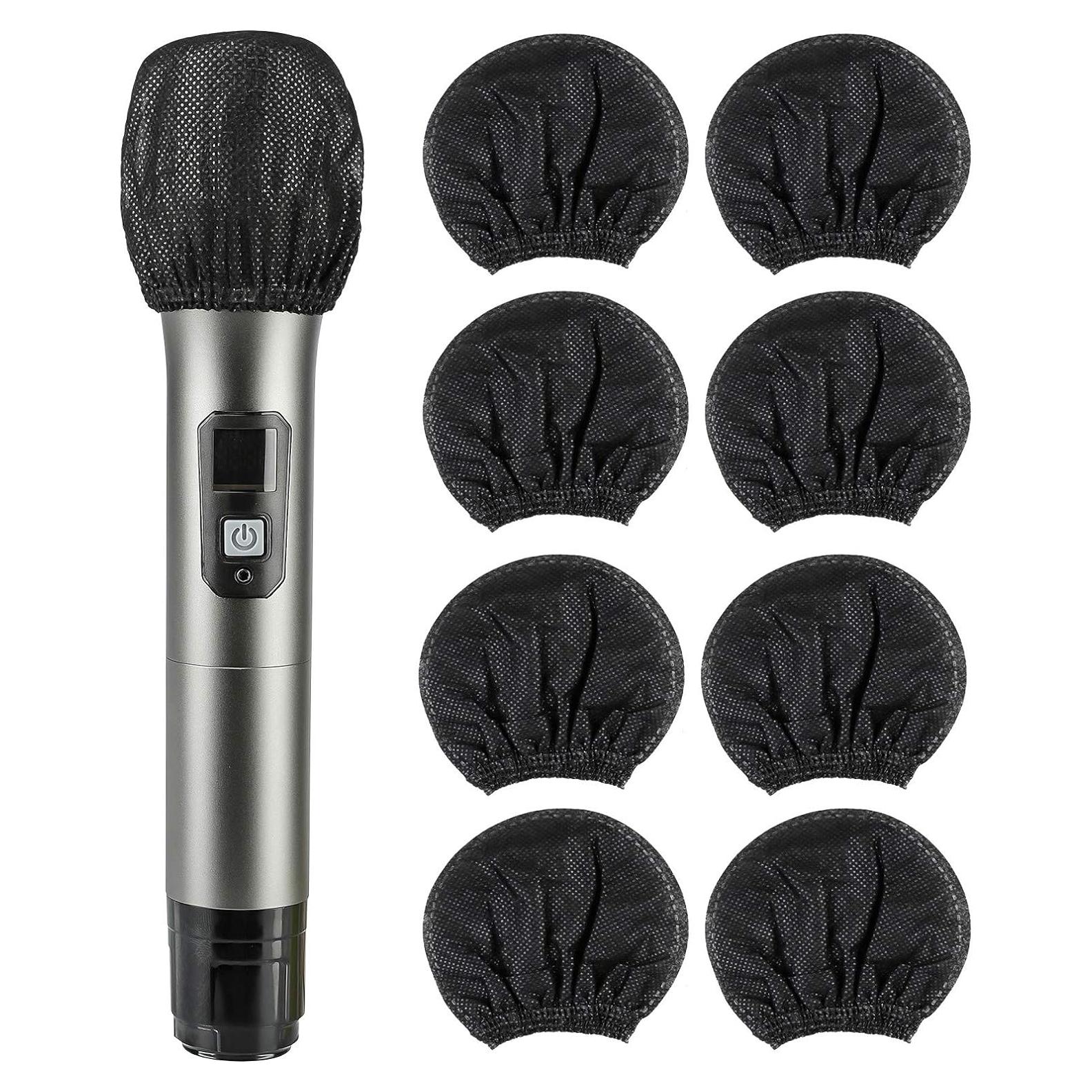 200 Cubiertas Desechables para Micrófono Mano Tela No Tejida