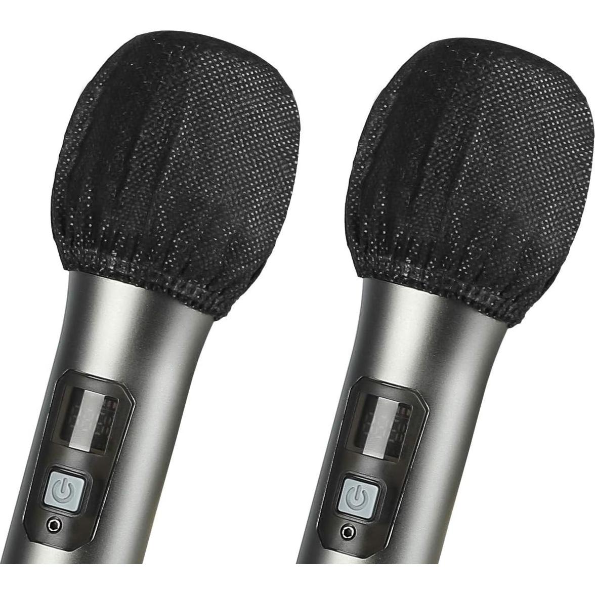 200 Cubiertas Desechables para Micrófono Mano Tela No Tejida