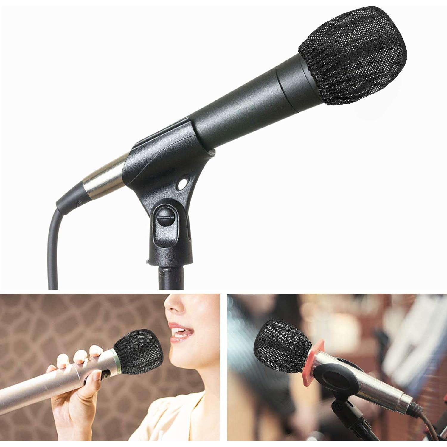 200 Cubiertas Desechables para Micrófono Mano Tela No Tejida