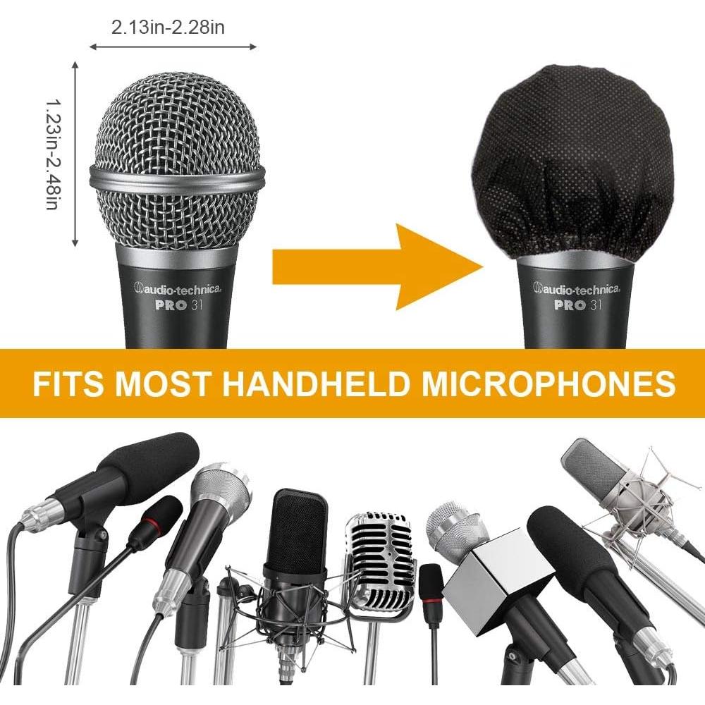 200 Cubiertas Desechables para Micrófono Erayco - Negro