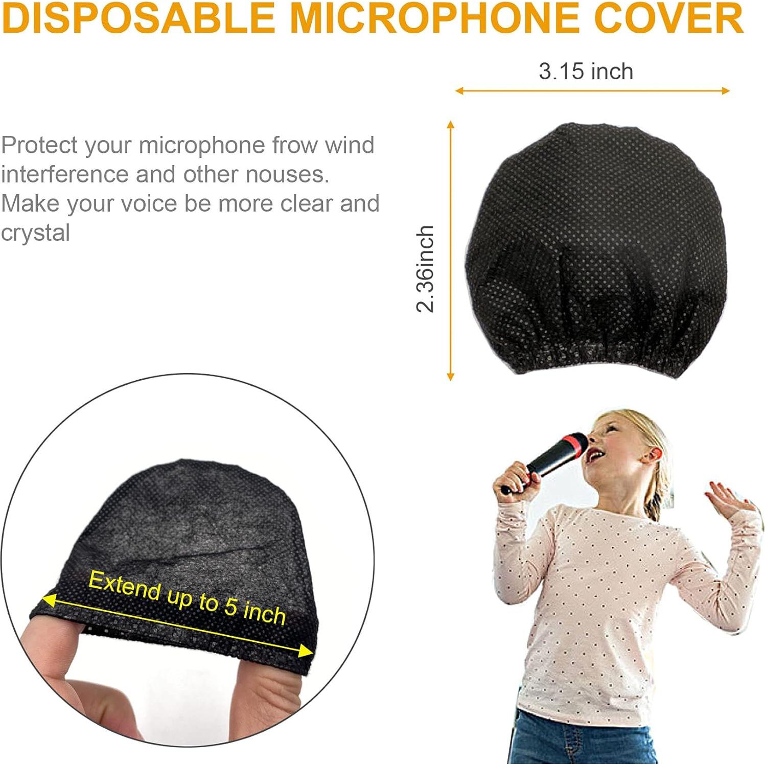 200 Cubiertas Desechables para Micrófono Erayco - Negro