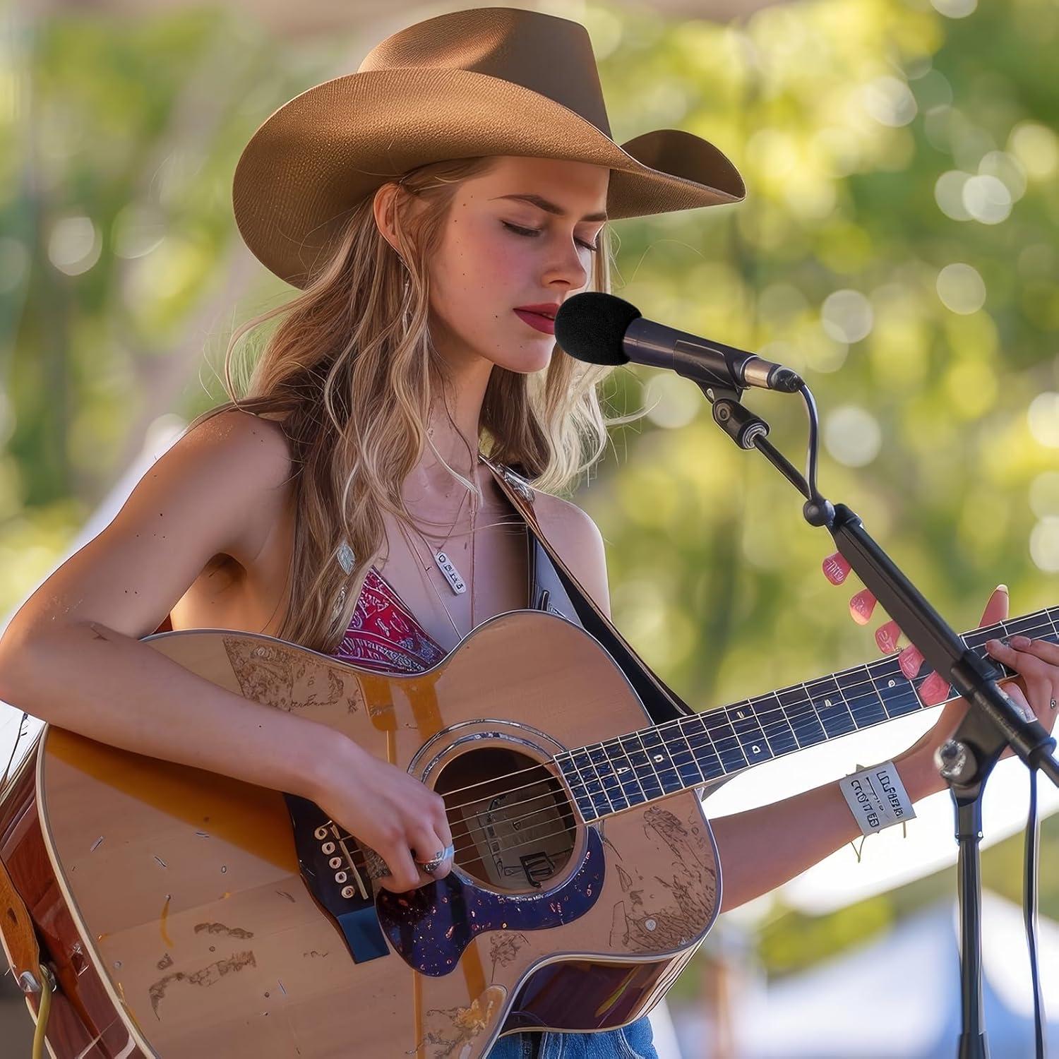Cubiertas de micrófono espuma negra 2PCS 7x6cm estándar