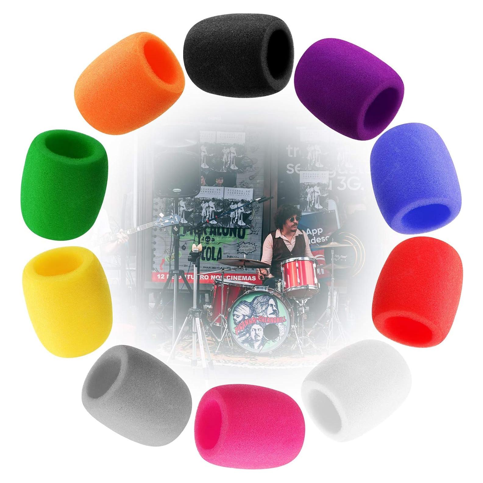 40 Fundas de Espuma para Micrófono de Mano - 10 Colores