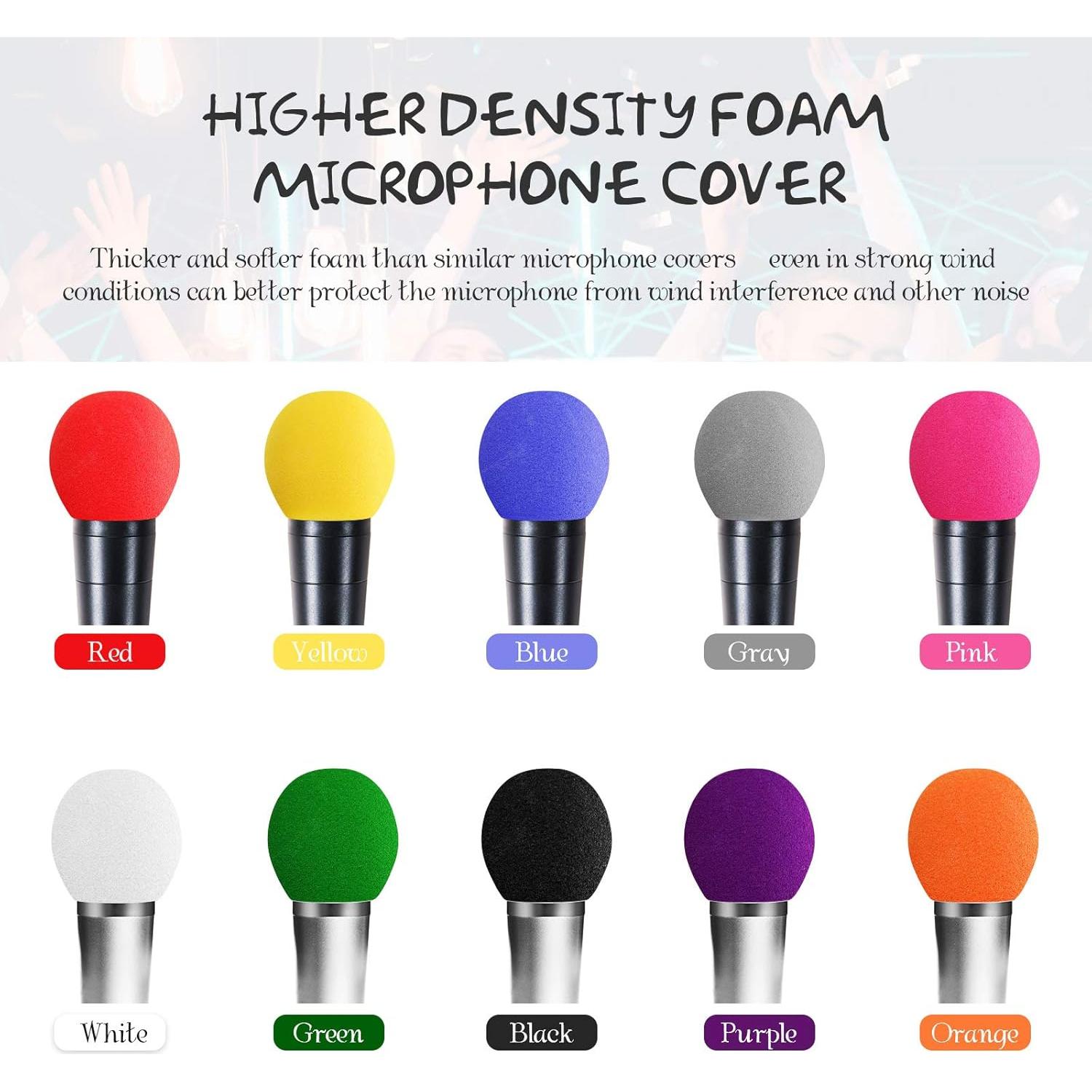 40 Fundas de Espuma para Micrófono de Mano - 10 Colores