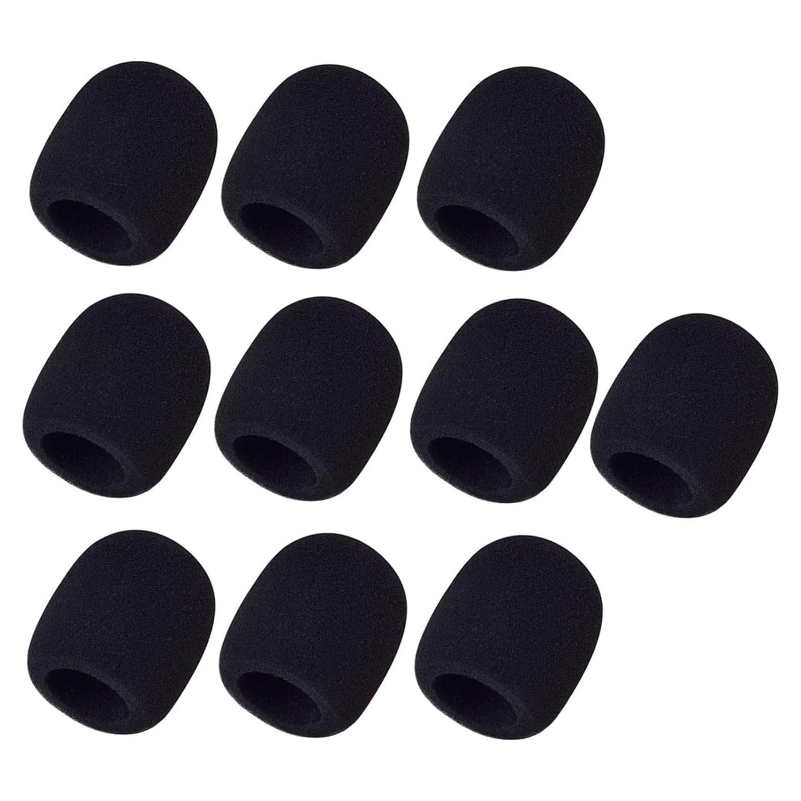 Paquete de 10 Cubiertas de Espuma Mudder para Micrófono Negro