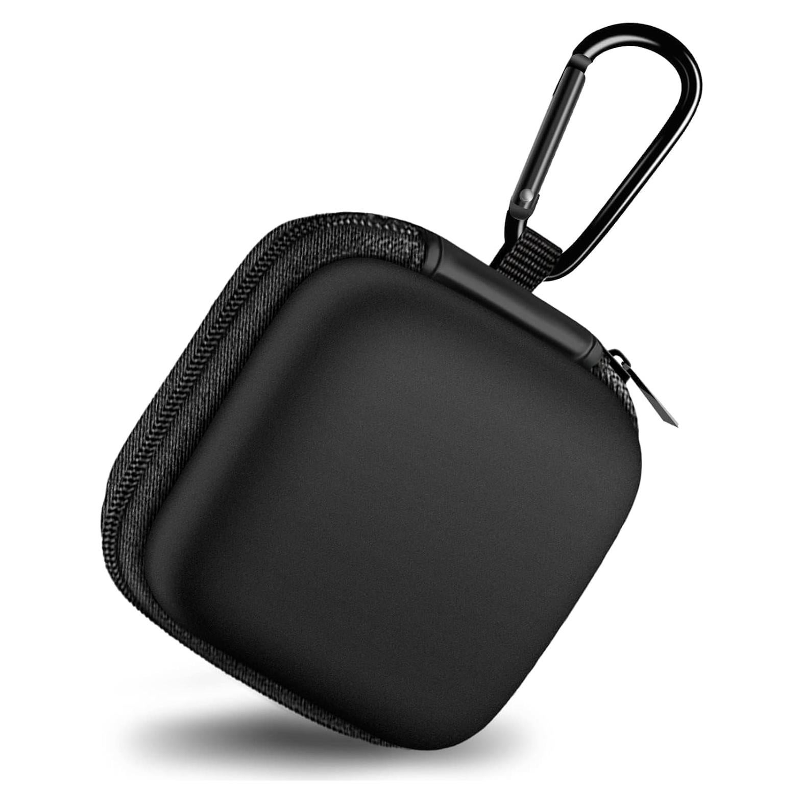 Funda de Auriculares Woyinger Cuadrada Negra con Mosquetón
