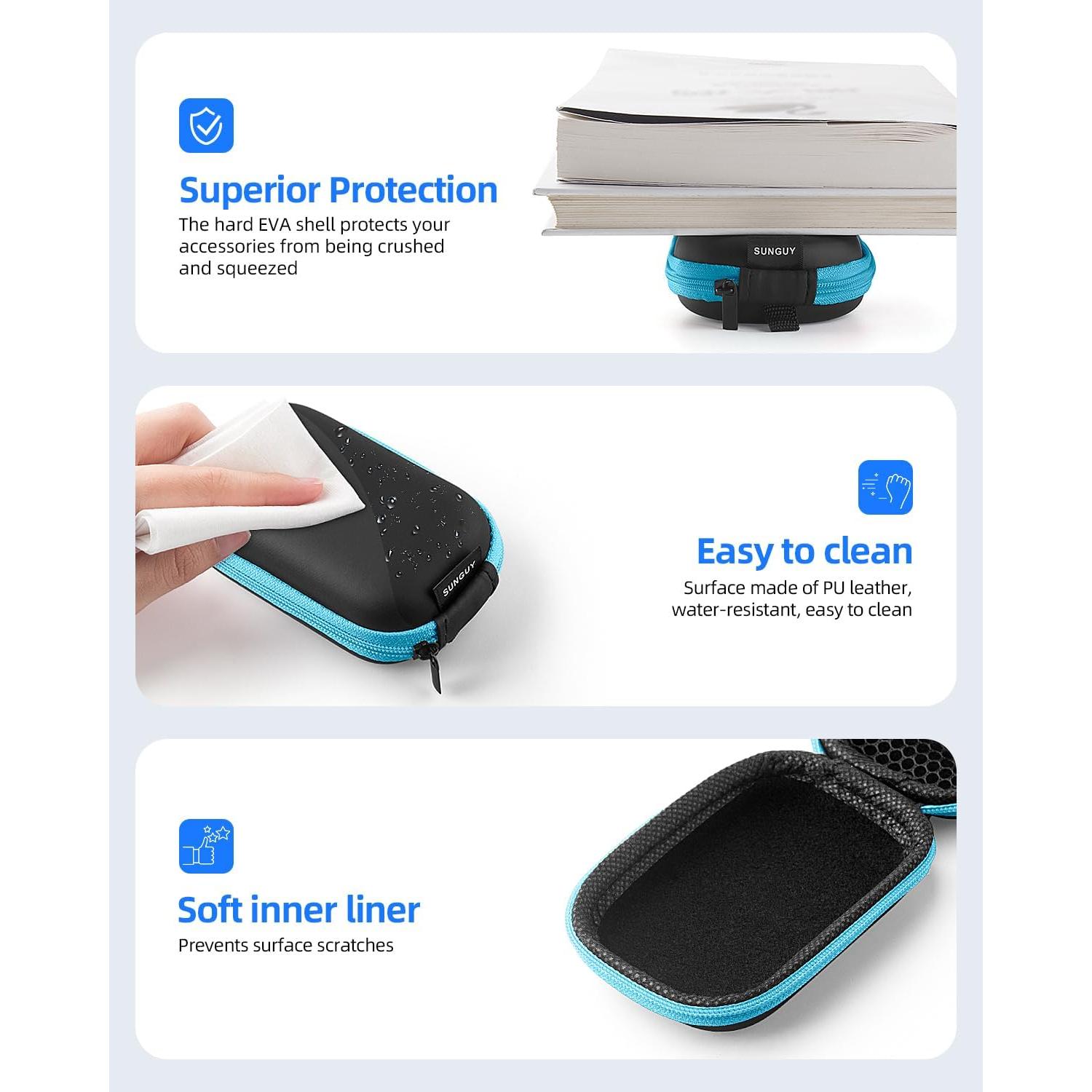 Estuche para Auriculares SUNGUY 4Pack Rectangular Multicolor