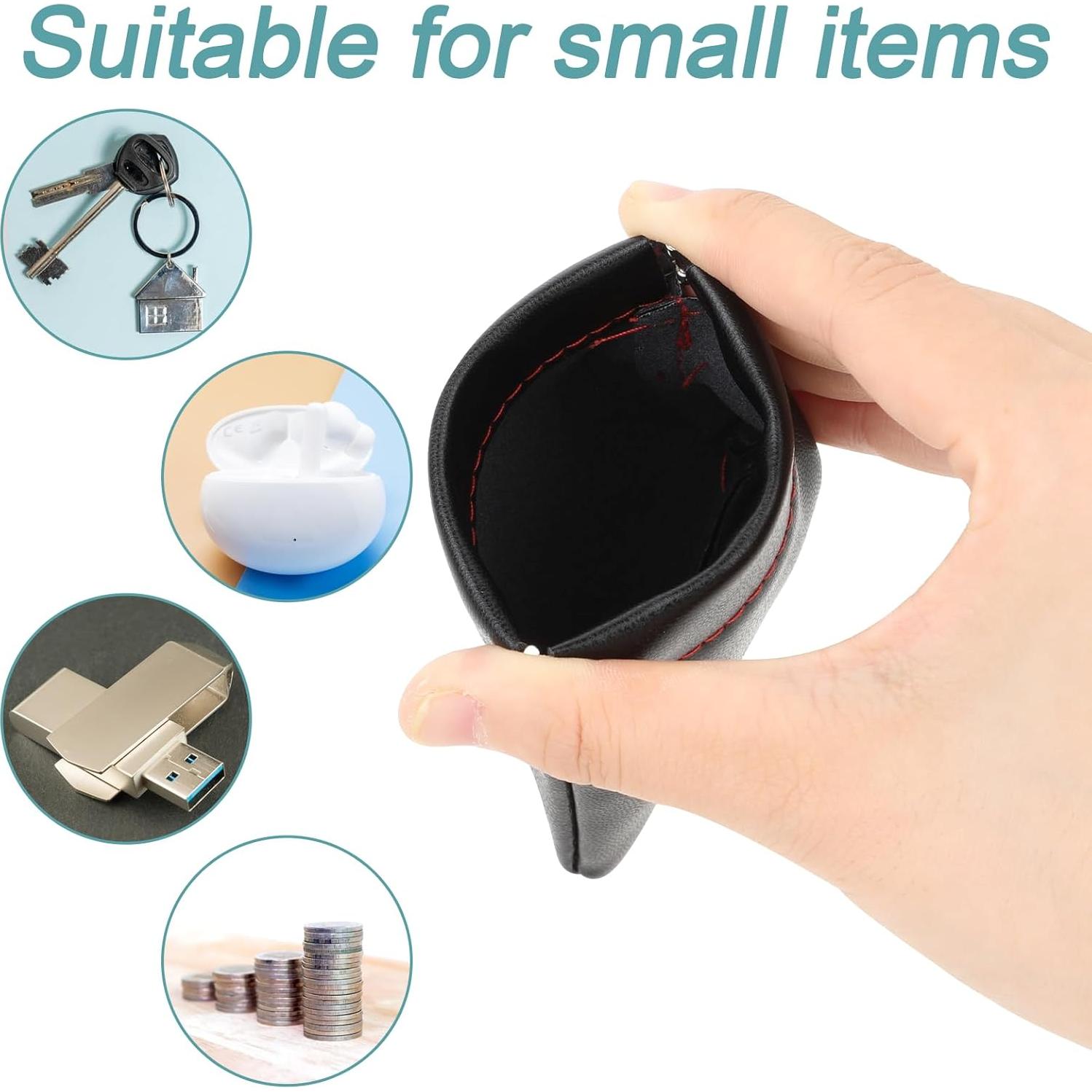 Funda para Auriculares Molain 4Pcs Cuero PU Negro Compacta