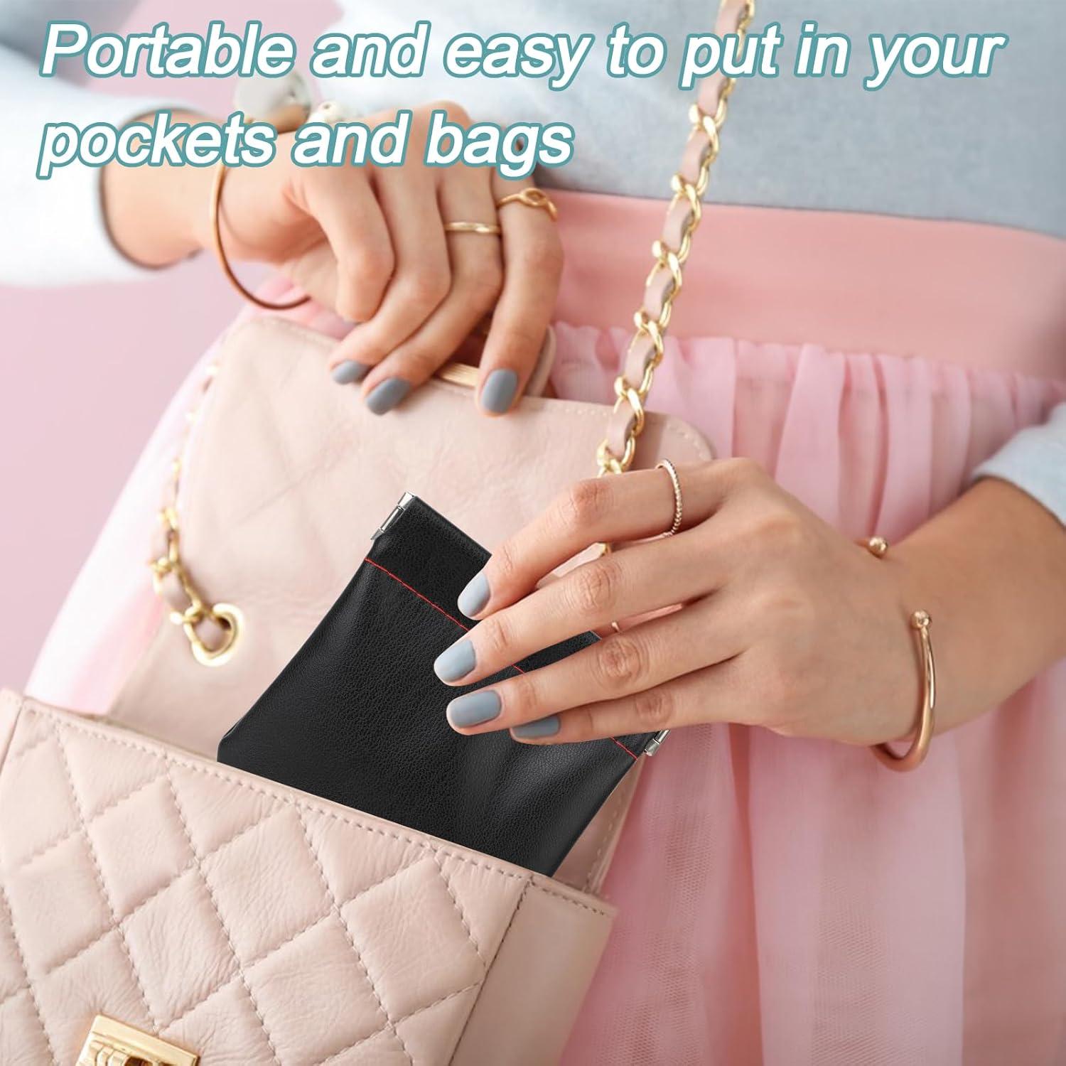 Funda para Auriculares Molain 4Pcs Cuero PU Negro Compacta