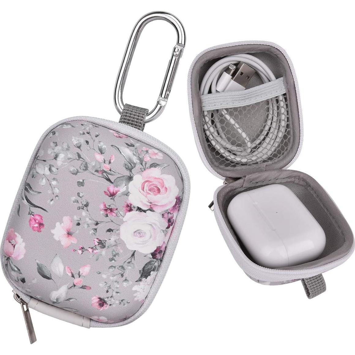 Funda Organizador AIRSPO para AirPods Pro 2 y 4 - Rosa Gris