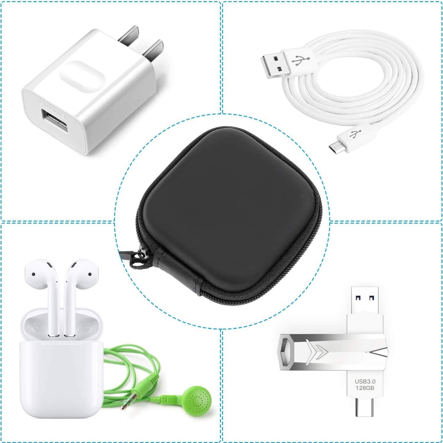 Funda para Auriculares Cridoz Negra con Carabiner de Acero