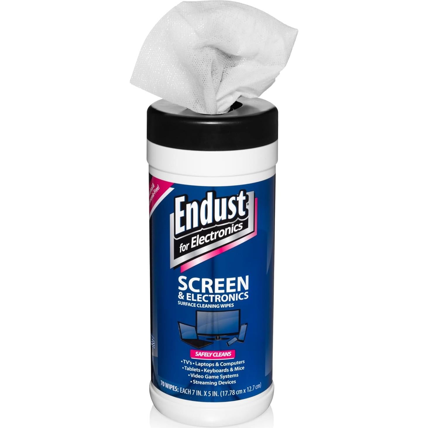 Toallitas de Limpieza Endust para Electrónicos 70 Unidades