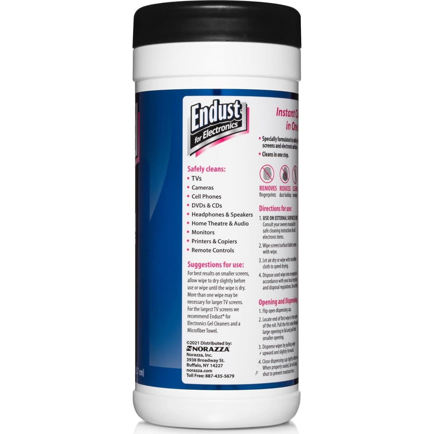Toallitas de Limpieza Endust para Electrónicos 70 Unidades
