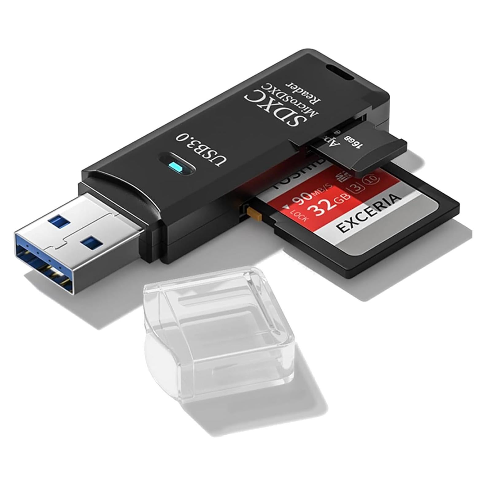 Lector de Tarjeta Micro SD USB 3.0 Wansurs 5Gbps Negro