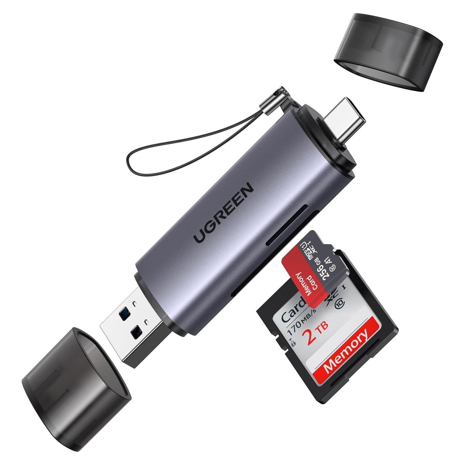Lector de Tarjetas SD UGREEN USB C y USB A 5Gbps 2 en 1