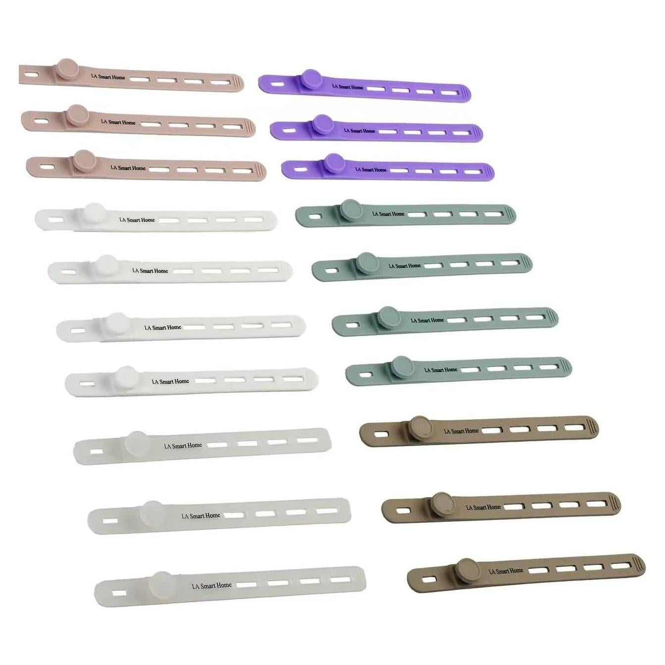 Organizadores de Cables de Silicona LA Smart Home - 20PCS Multicolor