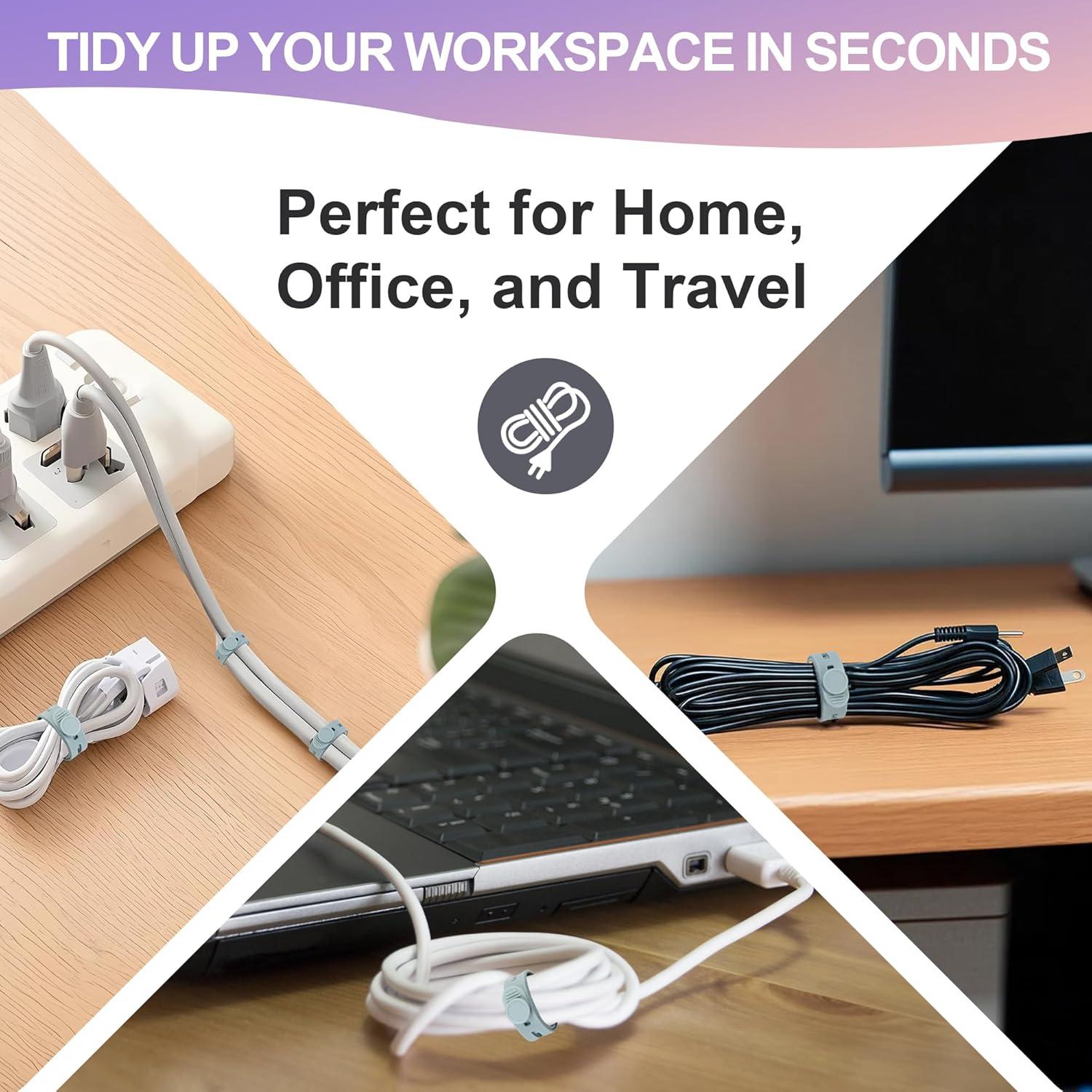 Organizadores de Cables de Silicona LA Smart Home - 20PCS Multicolor