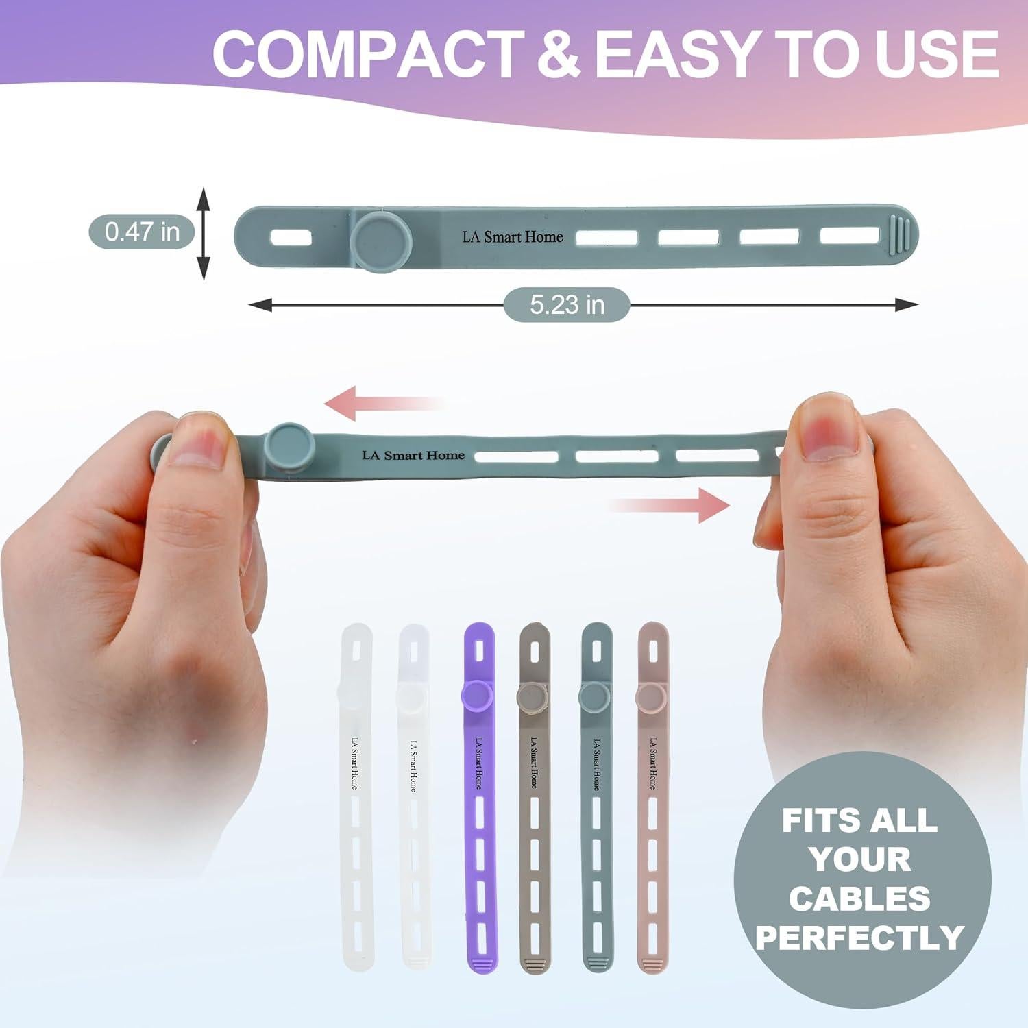 Organizadores de Cables de Silicona LA Smart Home - 20PCS Multicolor