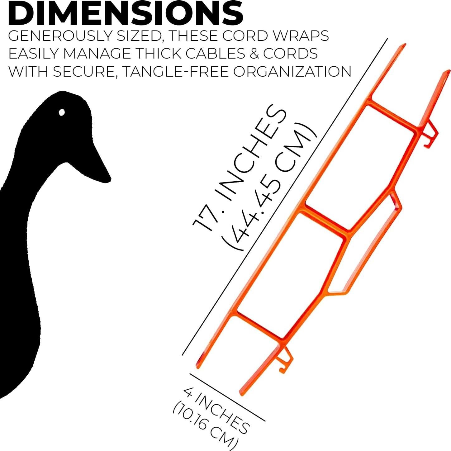 Organizador de Cuerda de Plástico Black Duck - 4 Envolturas Naranjas 44.5 cm