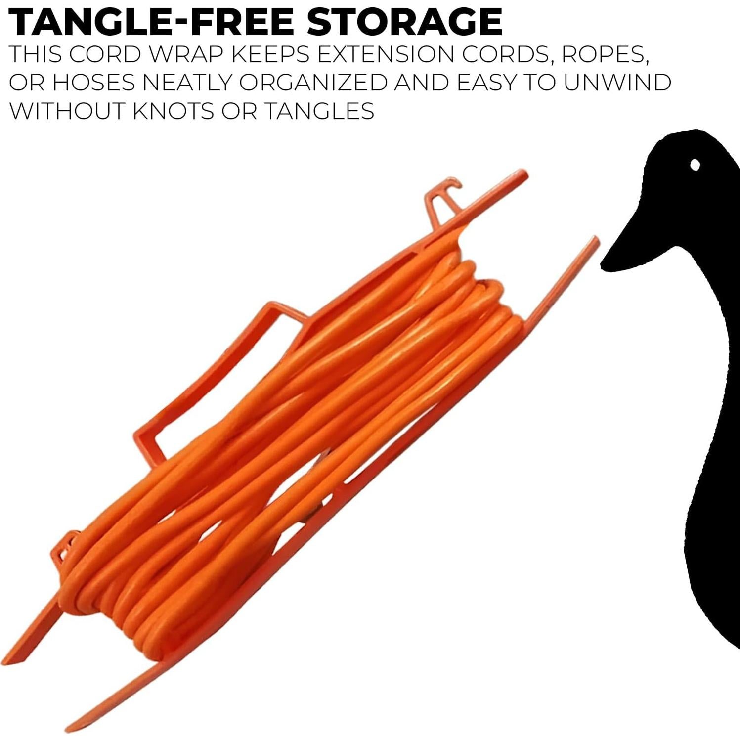 Organizador de Cuerda de Plástico Black Duck - 4 Envolturas Naranjas 44.5 cm
