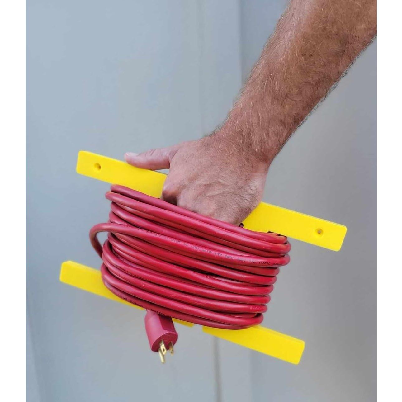 Carrete Organizador de Cable Eléctrico Cauff Amarillo 30.48m