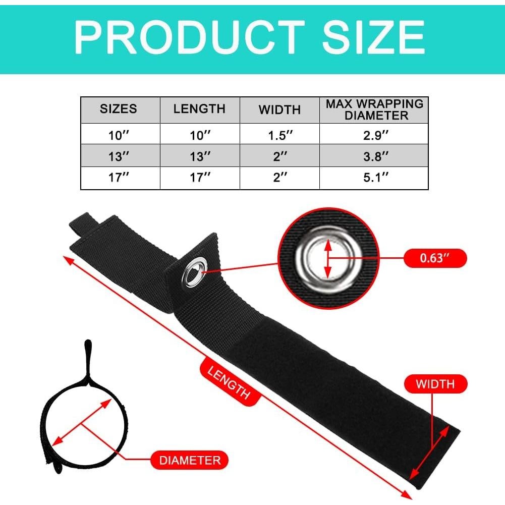 Correas de Almacenamiento Aksiko - Paquete de 9 Correas 25-43 cm